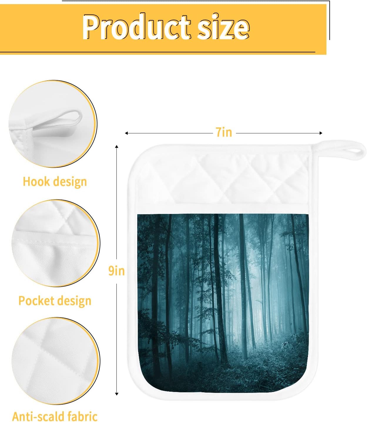 Halloween Forest 5-Piece Pot Holder Set