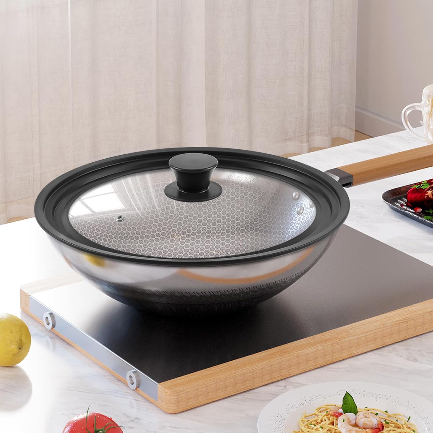 Multifunctional Silicone Cookware Lid for Pots and PansDurable and Safe