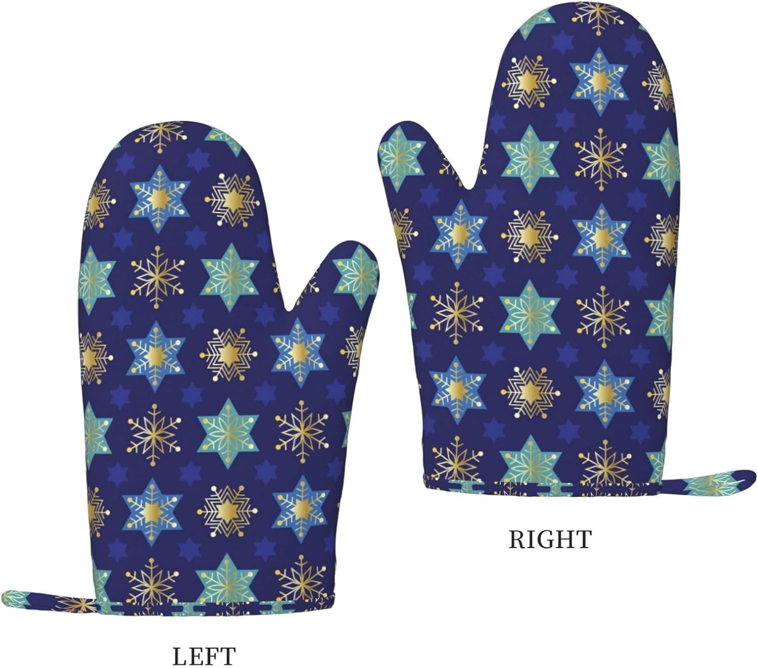 Happy Hanukkah Silicone Oven Mitts