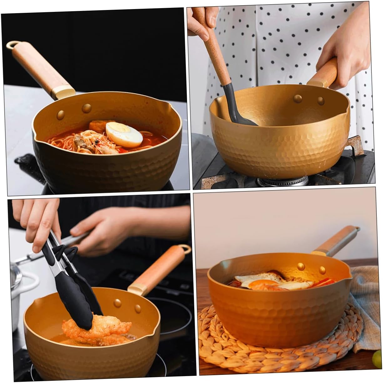 Mikinona Snow Pan Pans Small Cooking Pot Aluminum Alloy Kitchen Essential