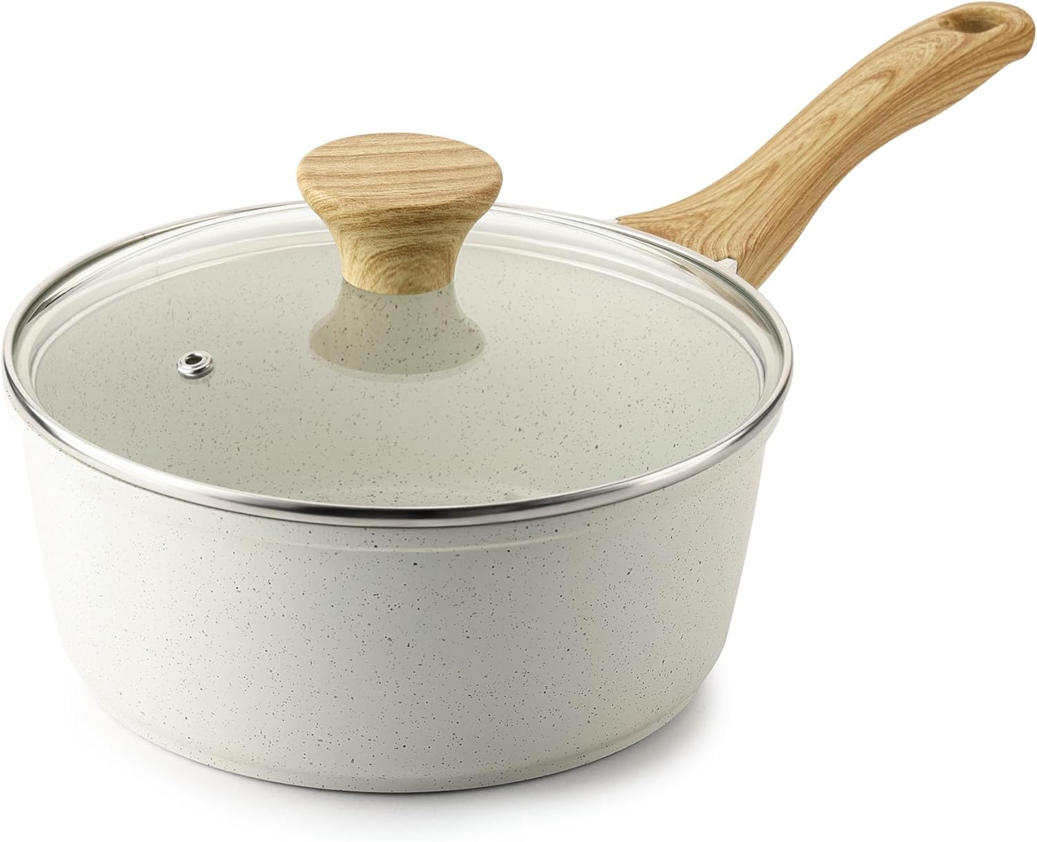 2 Quart Nonstick Ceramic Saucepan with Lid