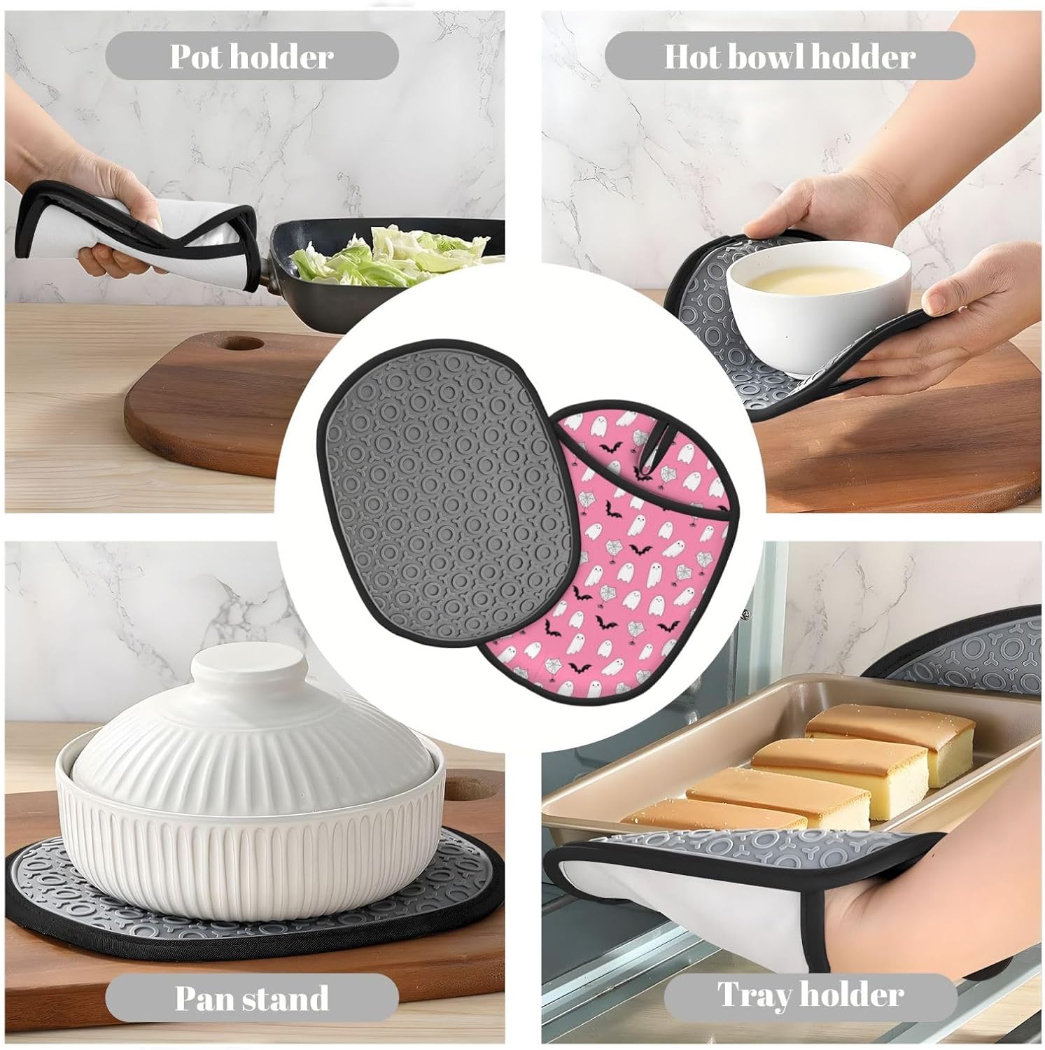 Start Cooking Halloween Heat-Resistant Potholder Durable Silicone Kitchen Tool