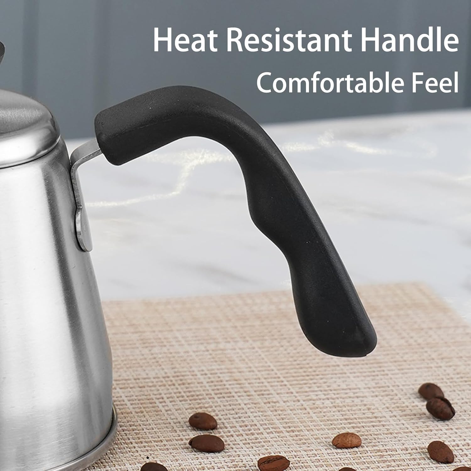 Gooseneck Coffee Kettle Travel-Friendly 24oz Pour Over 304 Stainless Steel