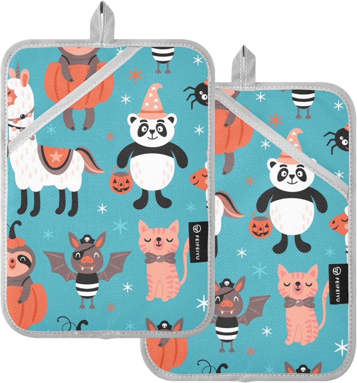 Halloween Halloween Animal Llama Potholders