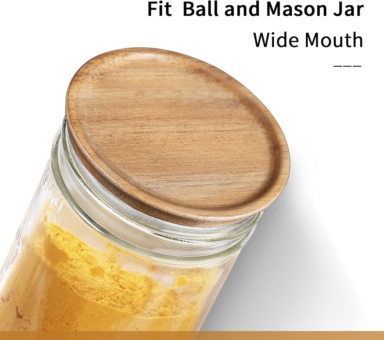 Wooden Canning Lids for Mason Jars 12PCS Reusable with Silicone Seal