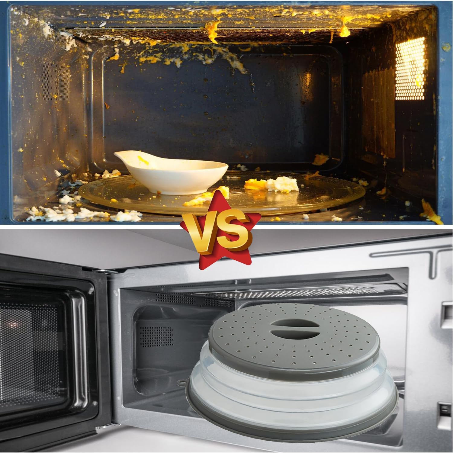 Easy Fit Ventilated Microwave Cover with Hook Durable Protection for Your Kitchen