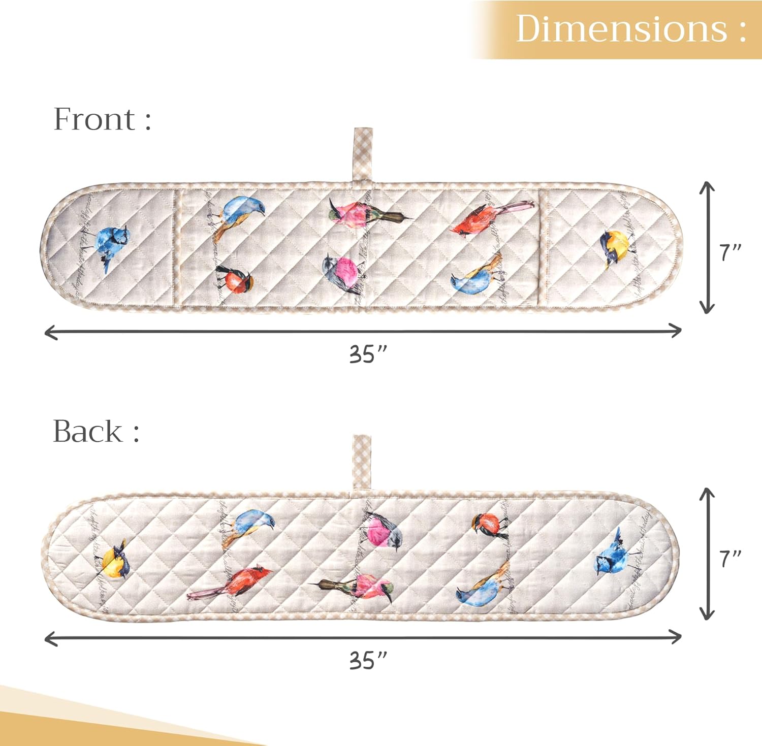 Double Oven Mitt with Loop - 7x35
