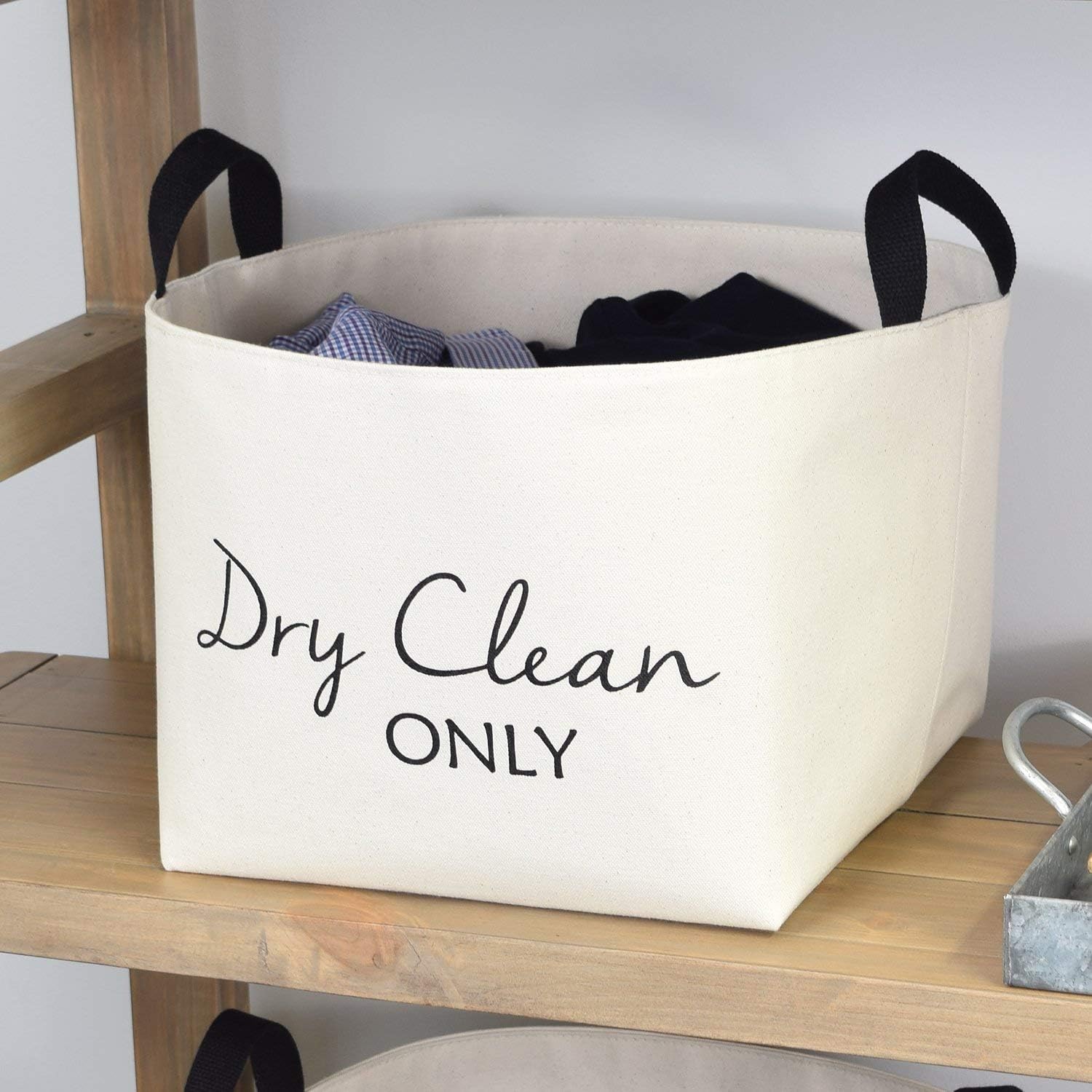 dry clean only canvas laundry basket