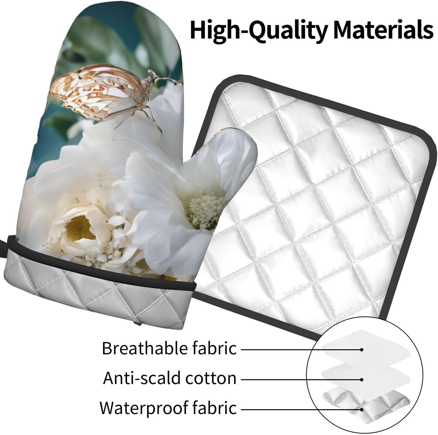 Quopvn Oven Mitt Pot Holder Set