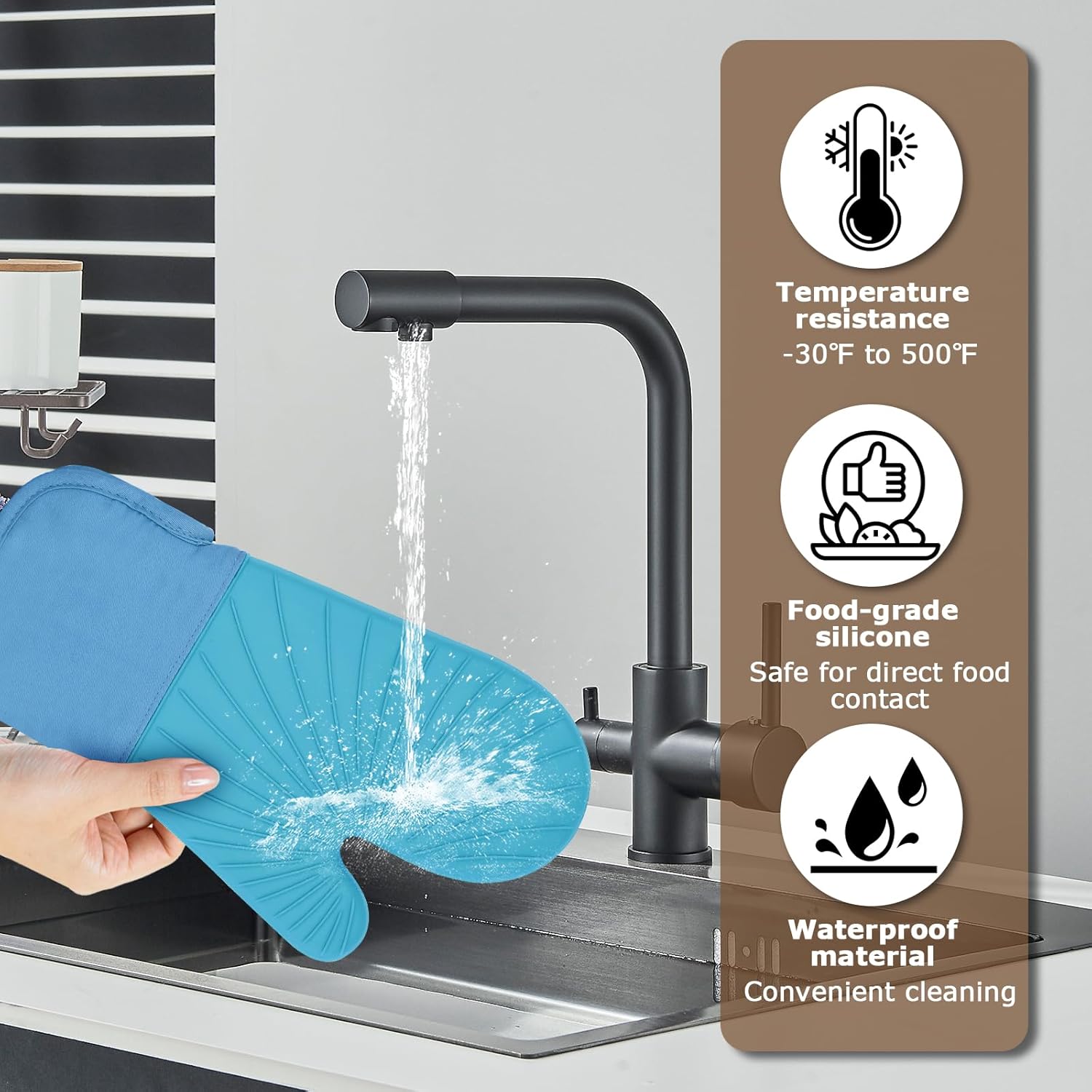 High-Quality Silicone Oven Mitts for Safe Heat-Resistant Cooking