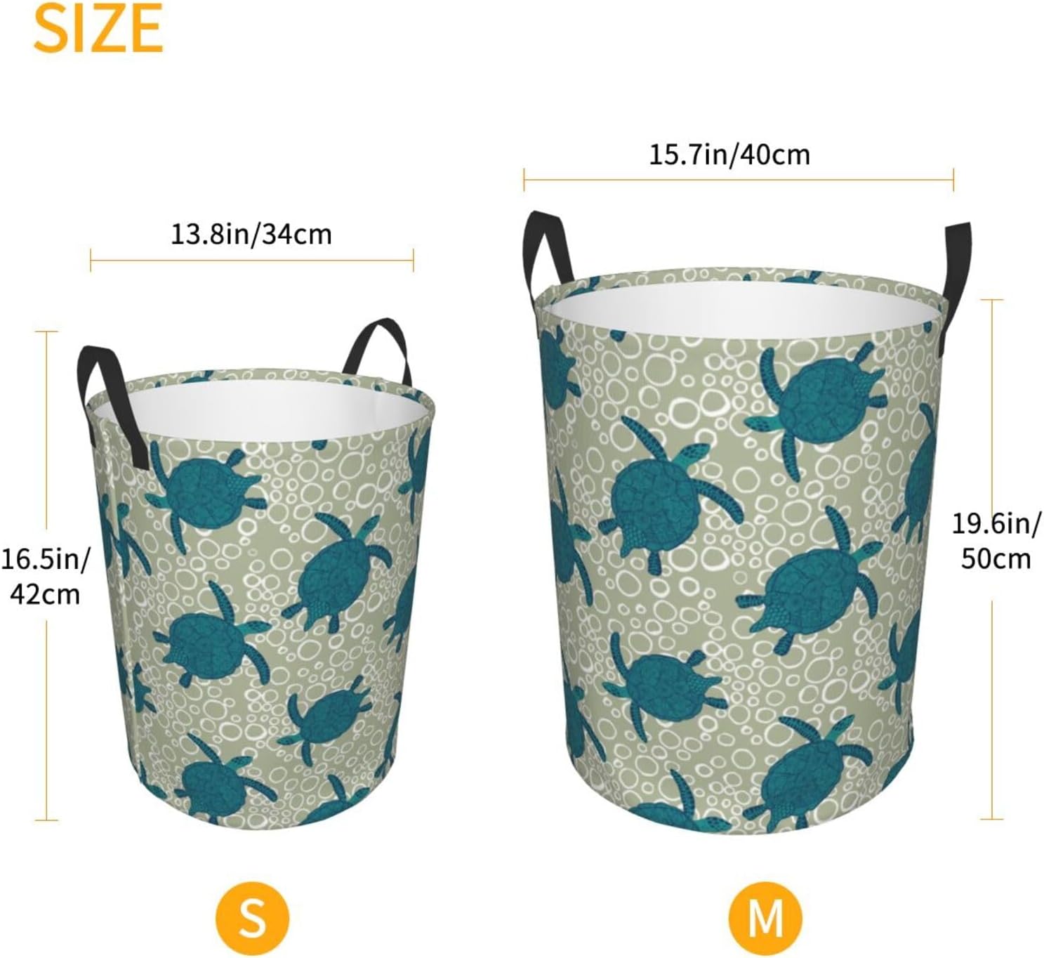 AFHYZY Turtle Laundry Hamper Collapsible with Handles