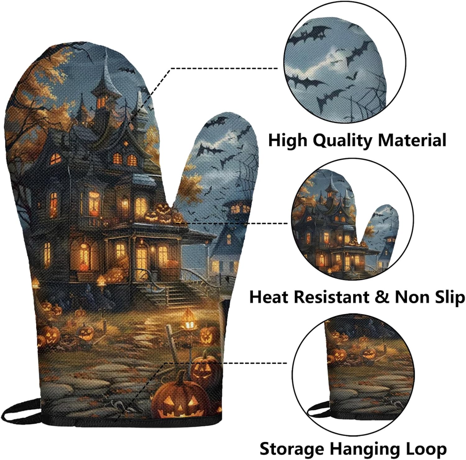 Festive Halloween Treat tropicallife oven mitts pot holders set C tropicallifecom