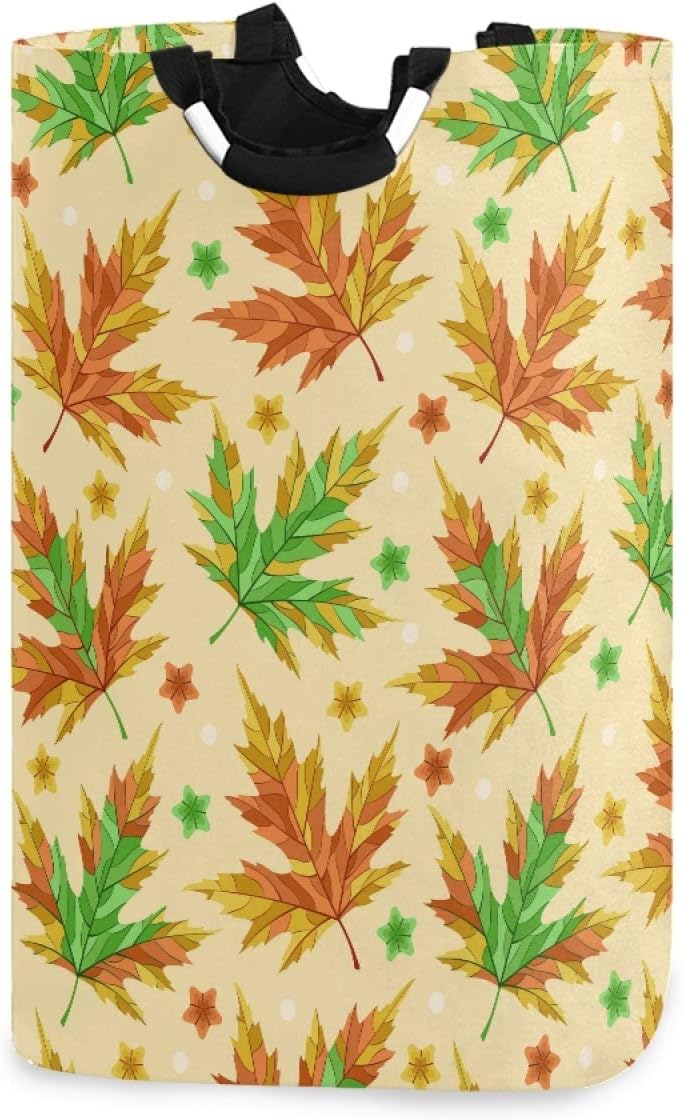 Warm foldable Autumn Leaves Laundry Basket for Home Kitchen Storage
