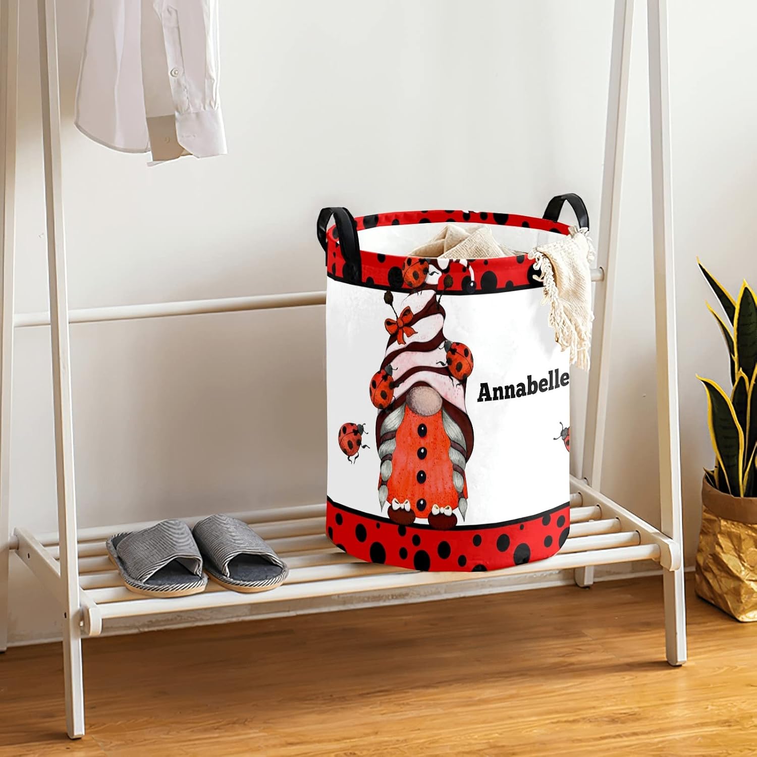 Ladybird Dots Gnome waterproof laundry basket