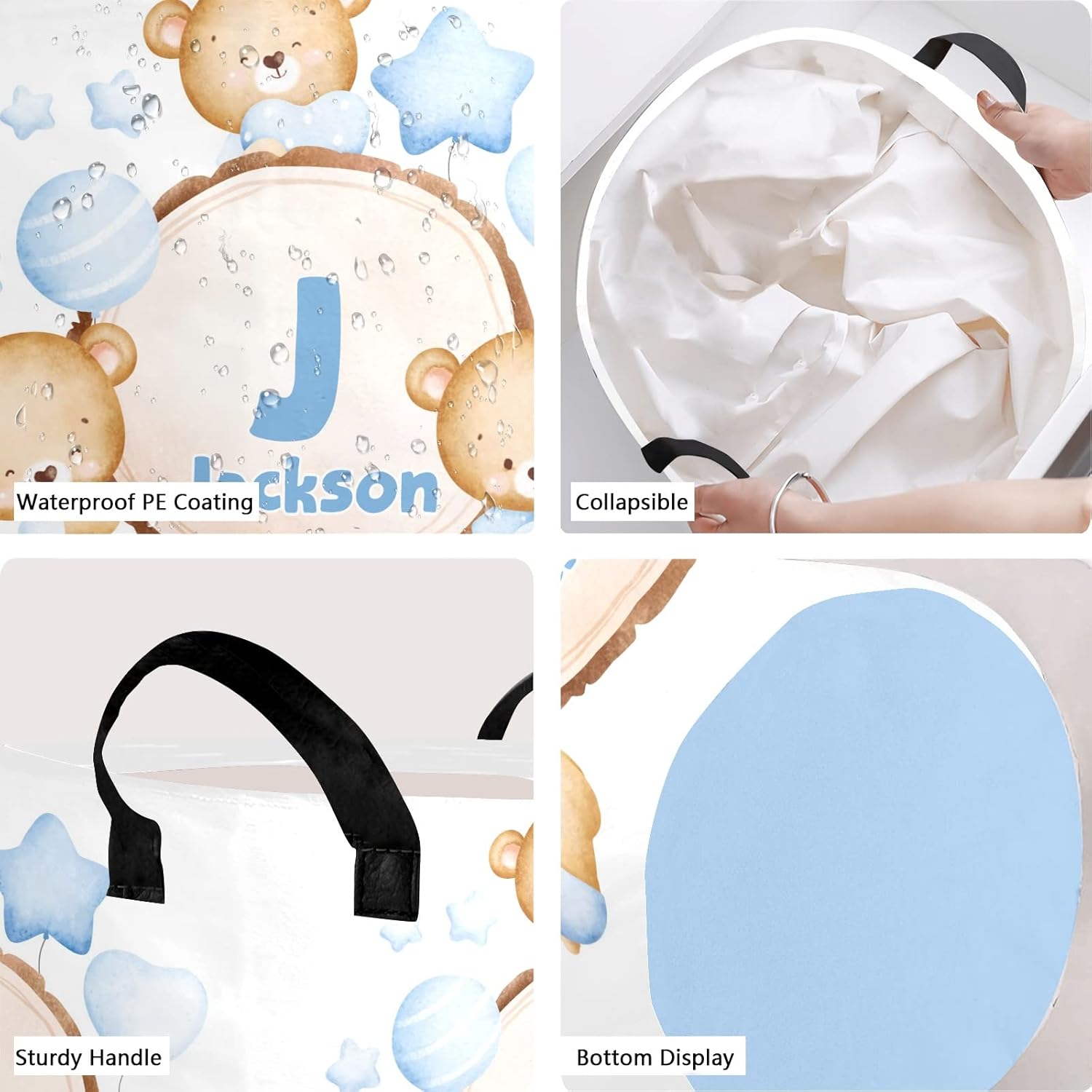 Cute Bear Blue Personalized - Extra Space Organization
