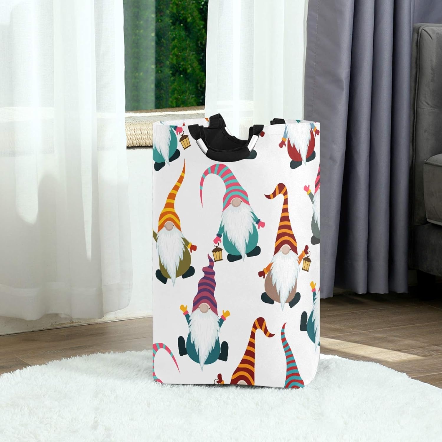 Susiyo Christmas Gnomes Collapsible Laundry Basket