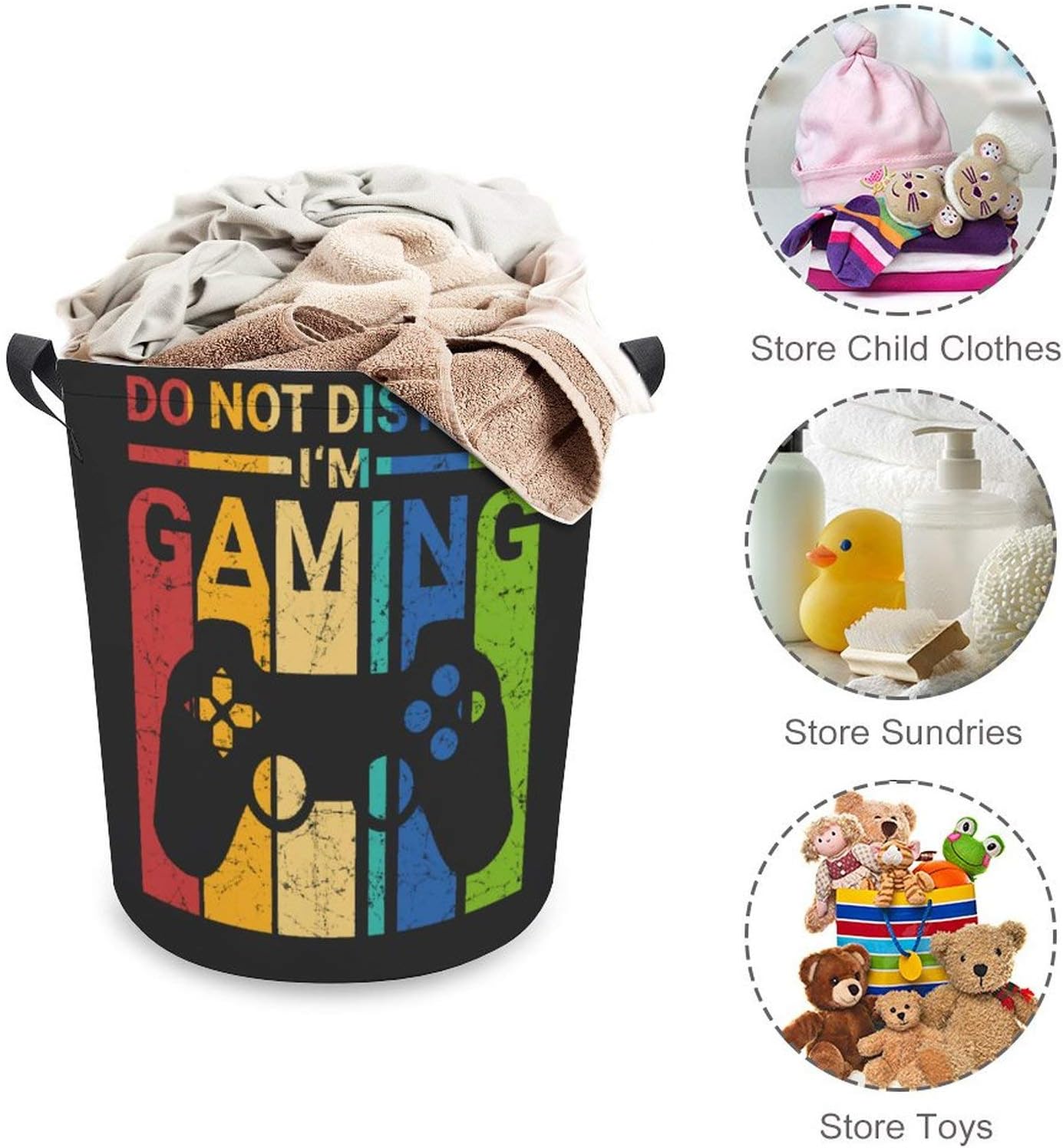 Retro Gamer Funny Laundry Basket