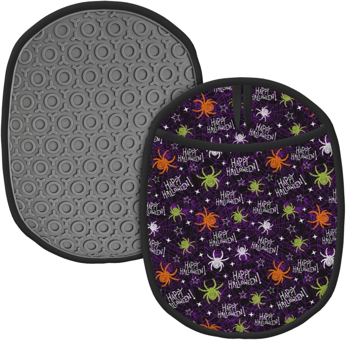 FlambING Halloween Silicone Hot Pad Pot Holder with Loop