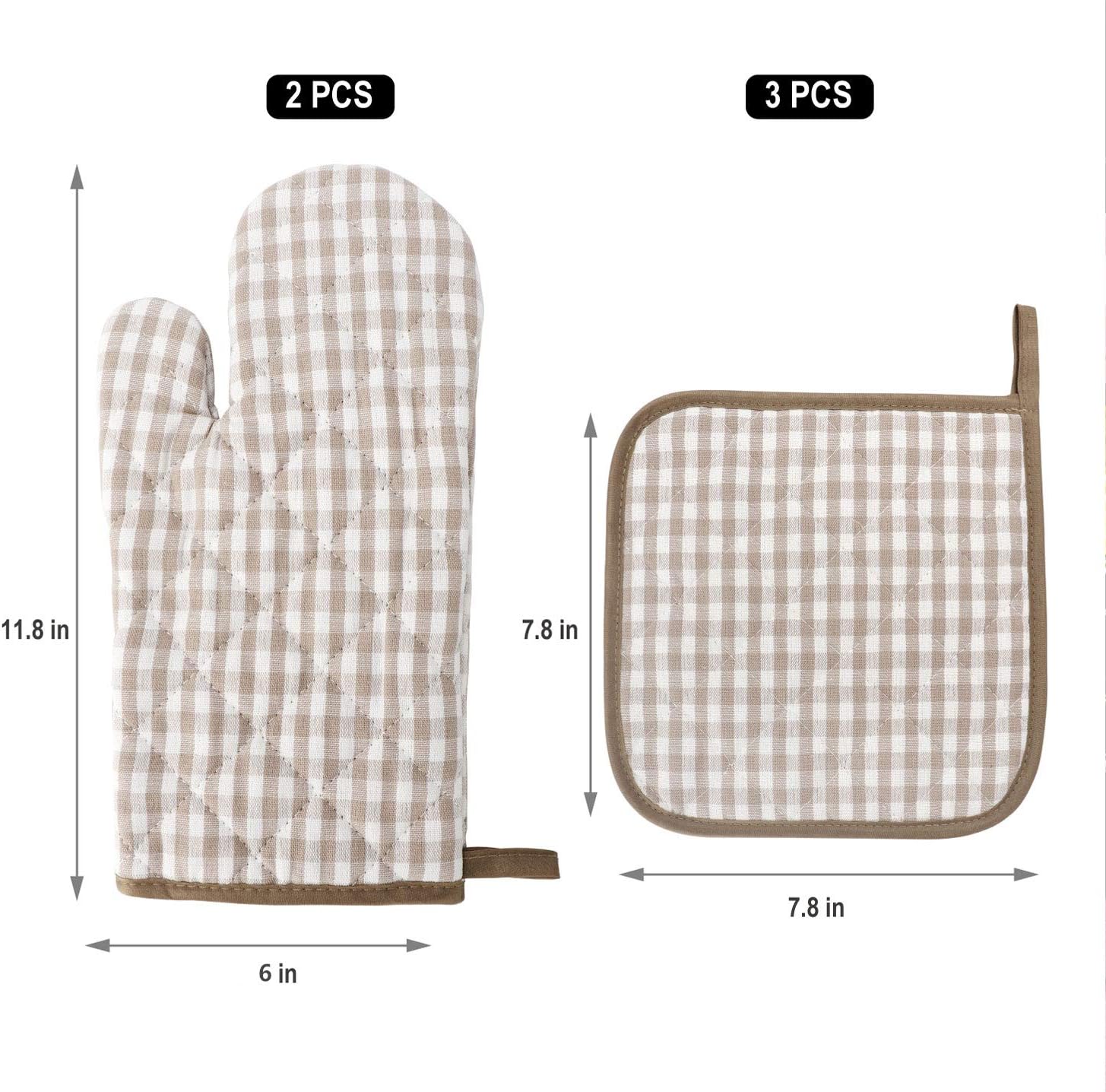 Oven Mitts Pot Holders Set