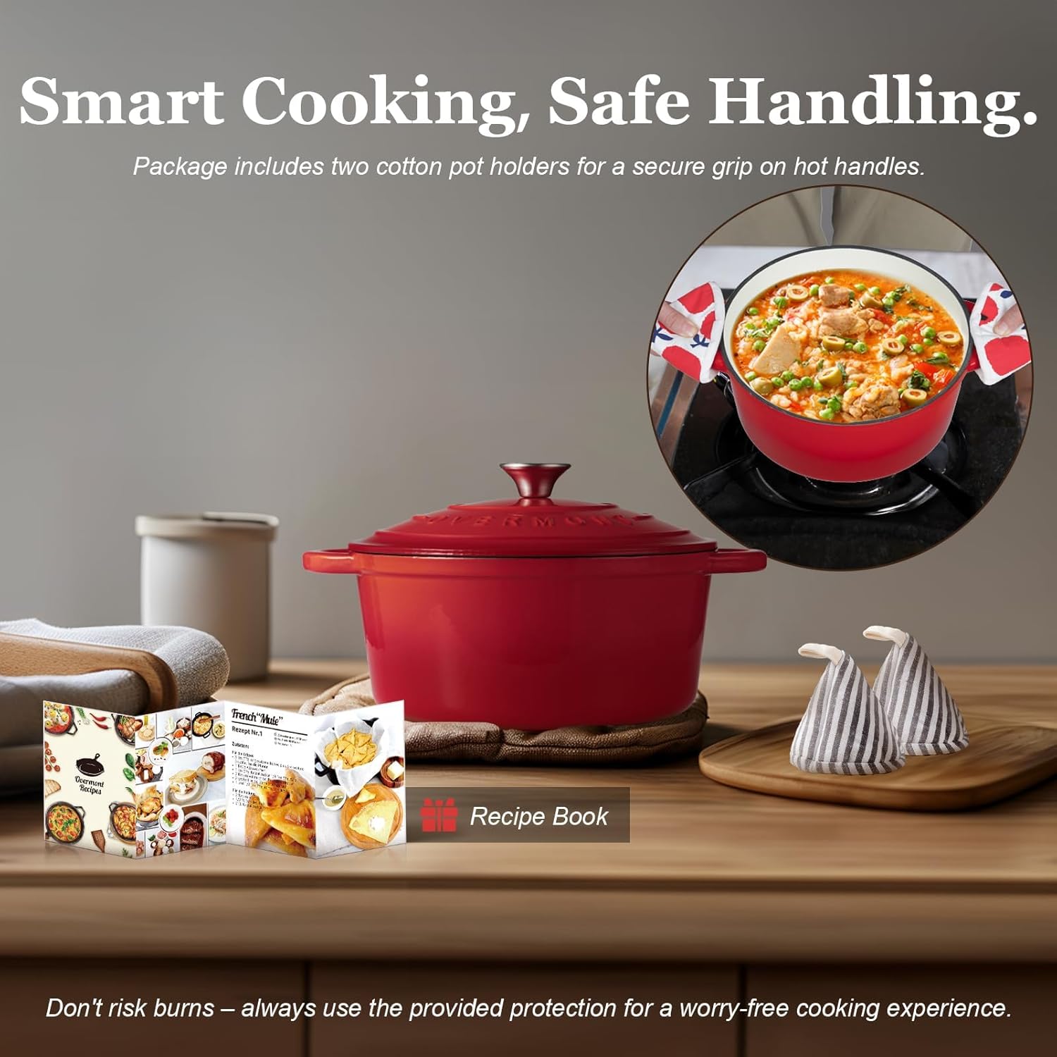 OvermontPremium Cast Iron Dutch Oven 55QT