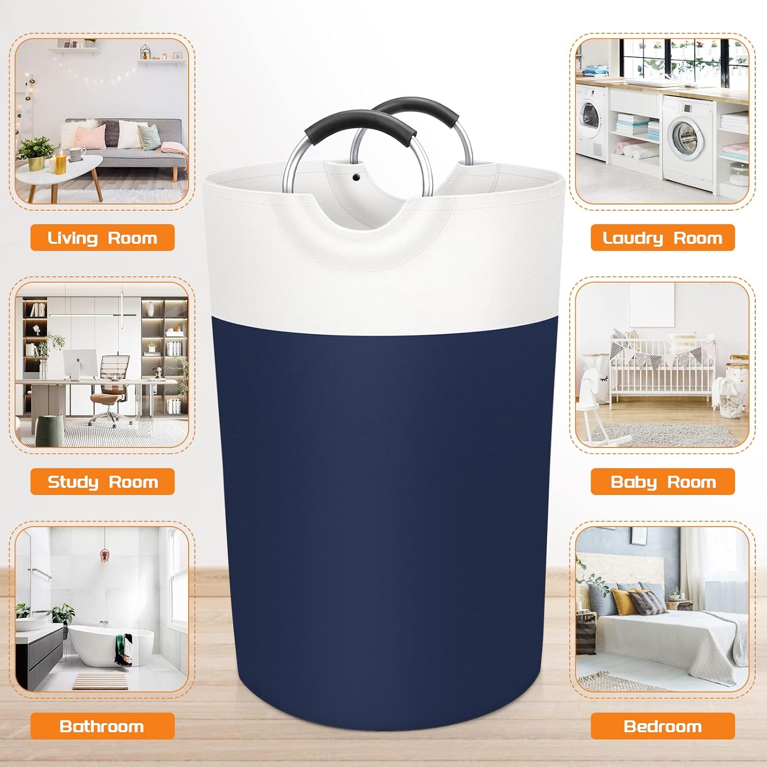BlissTotes 115L Laundry Basket - Eco-Friendly Durable