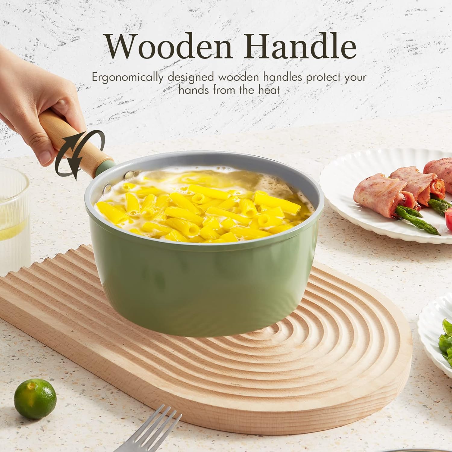 Perfect Small Saucepan 2 Quarts Nonstick Easy Clean