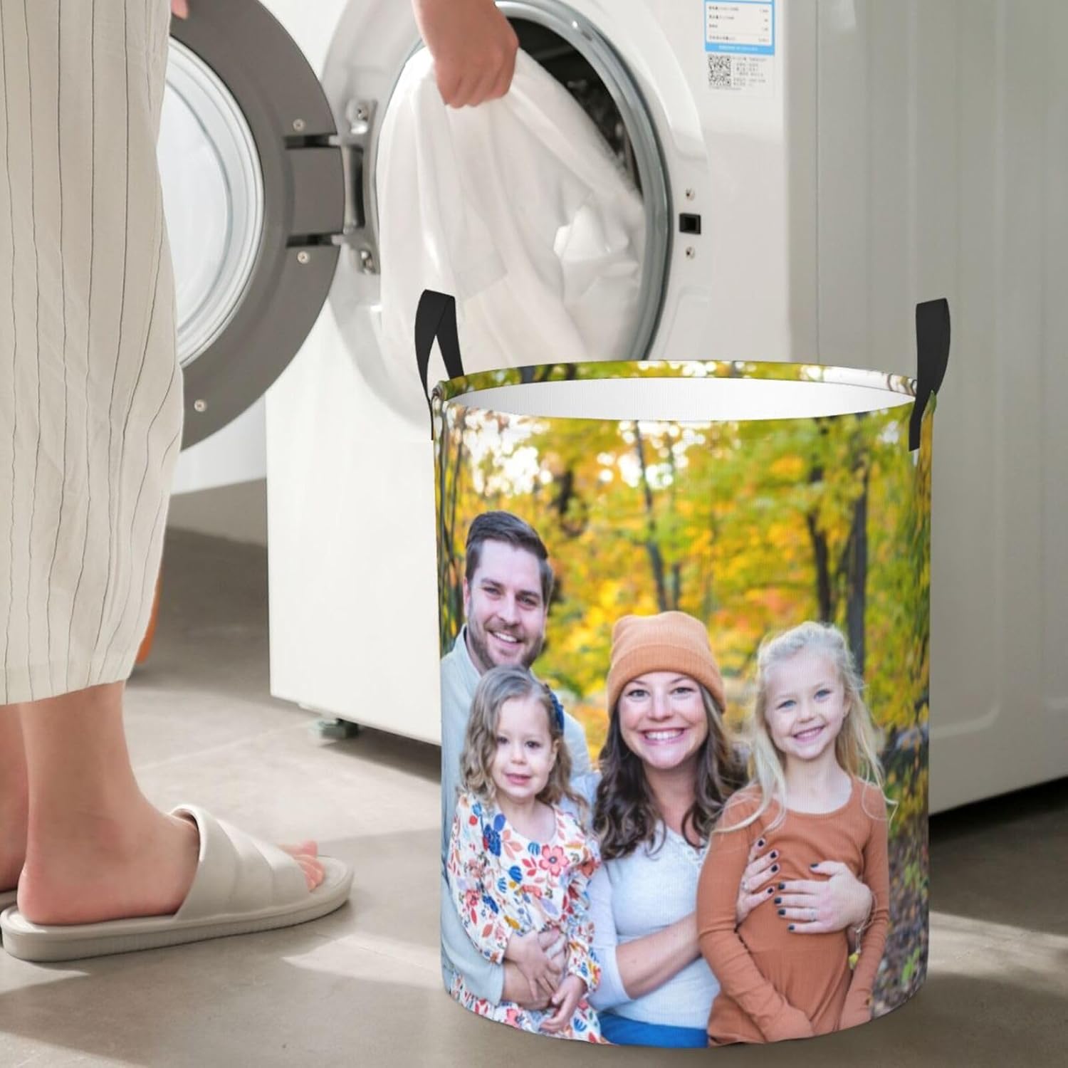 Personalized Custom Laundry Hamper with Handles