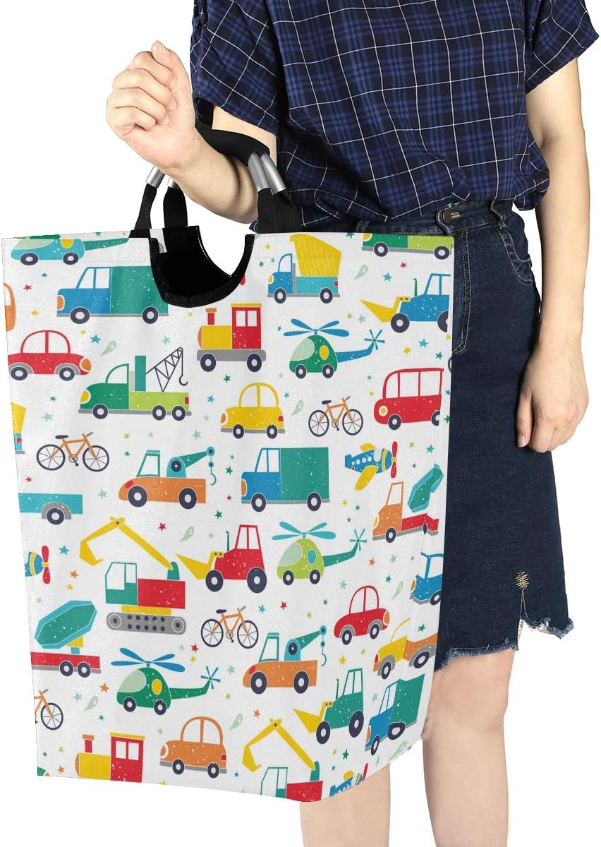 MOYYO Cute Transport Pattern Cars Laundry Basket