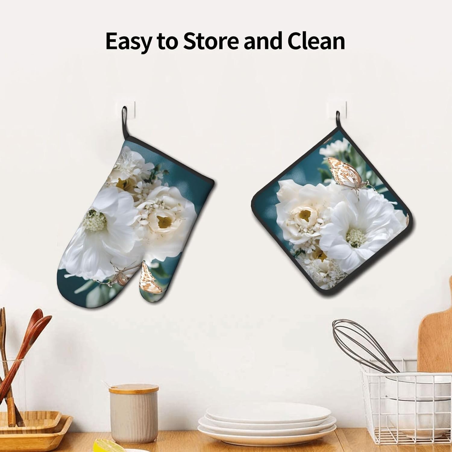 Quopvn Oven Mitt Pot Holder Set