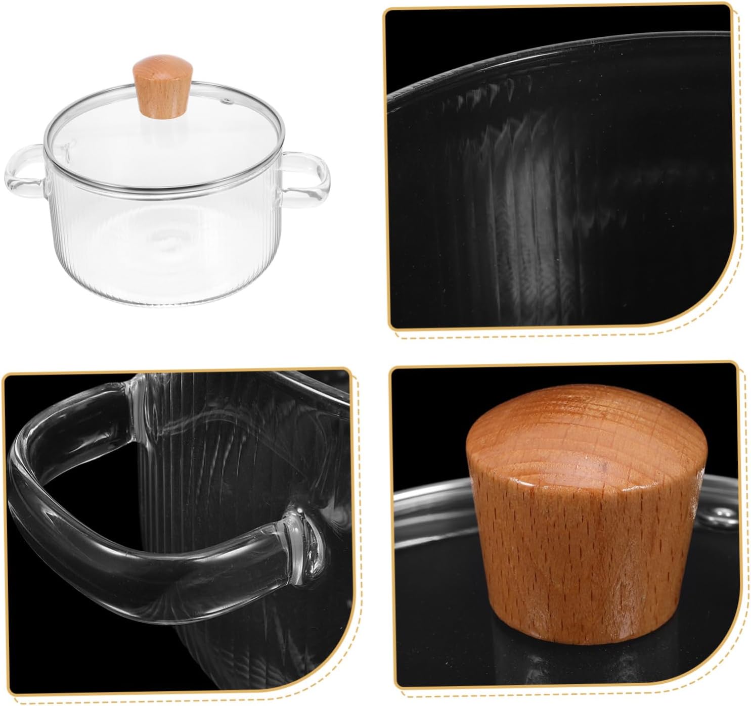 Glass Cooking Pot with Lid