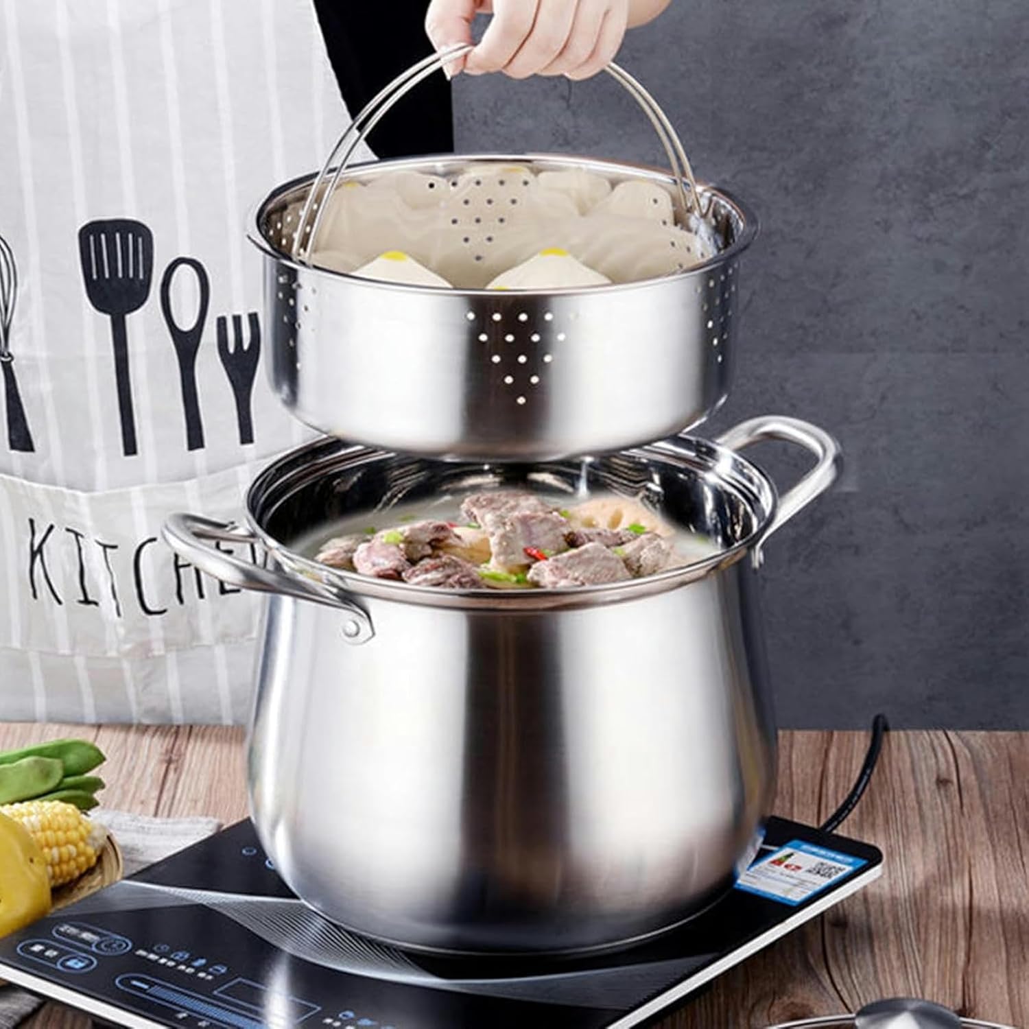 Stainless Steel Seafood Oyster Steamer Pot for Cooking