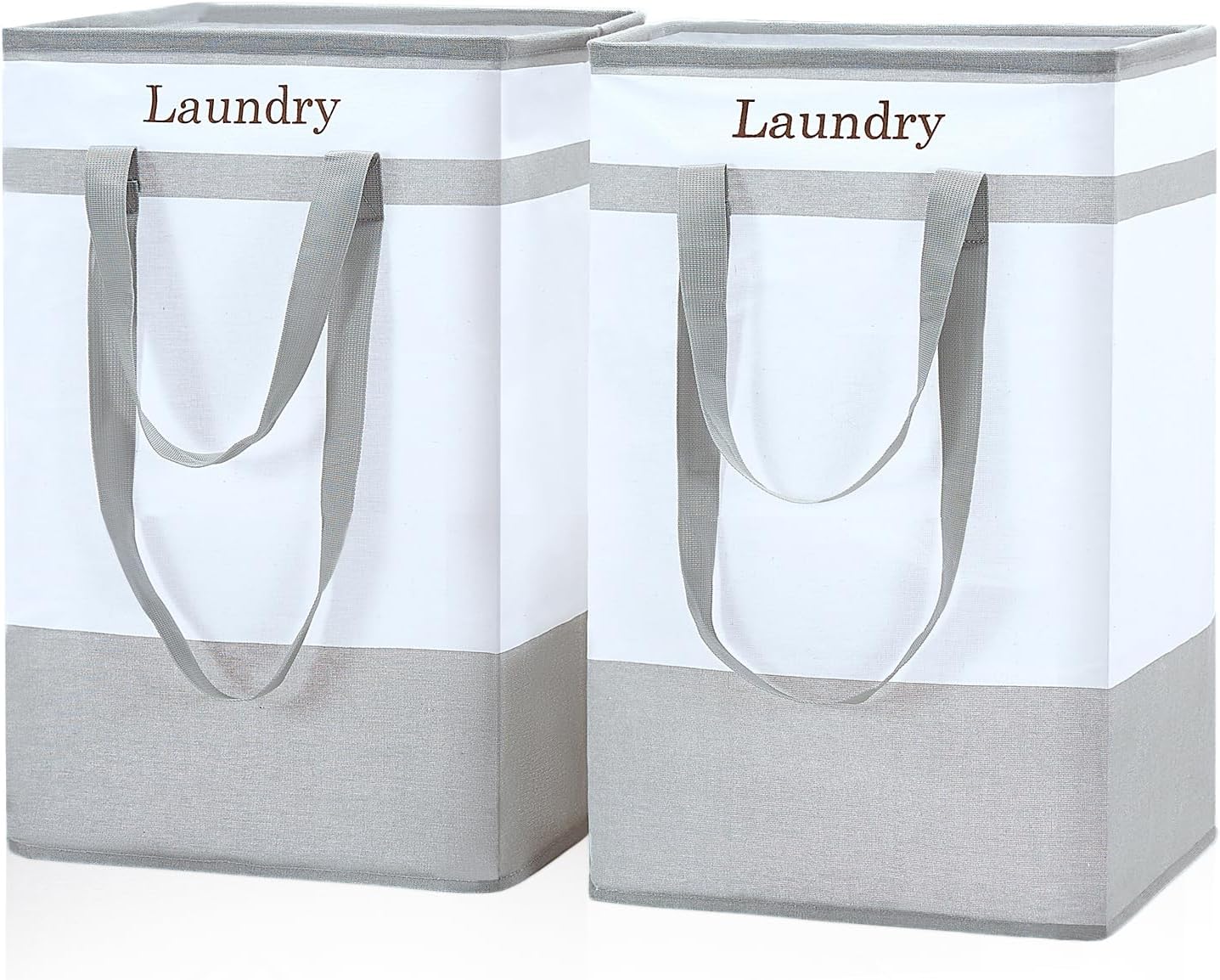 Two-Piece Collapsible Laundry Hamper for Bathroom Storage