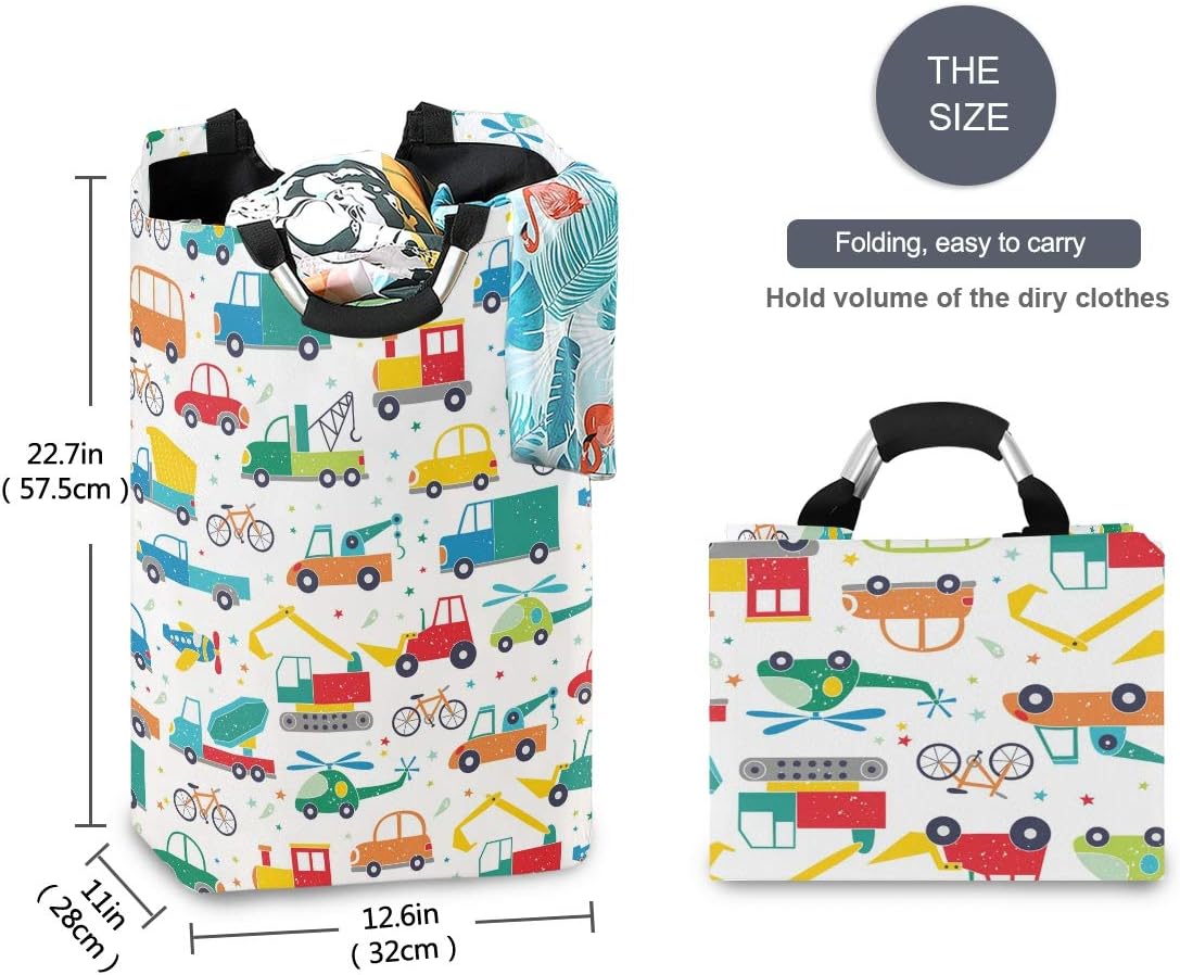MOYYO Cute Transport Pattern Cars Laundry Basket