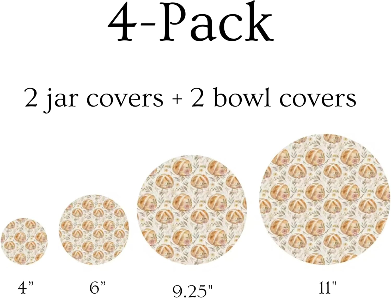 Sourdough Reusable Jar Bowl Covers