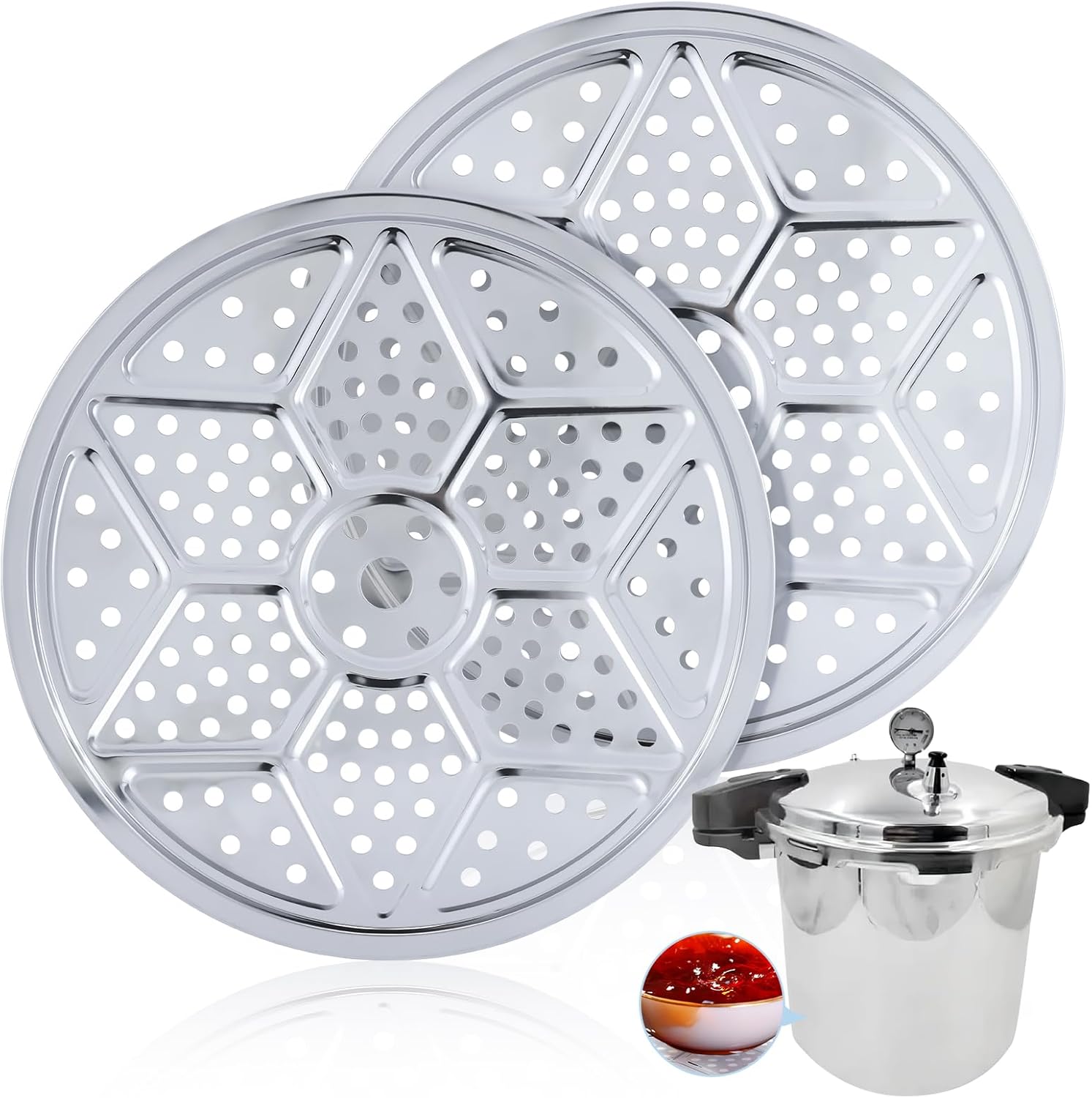2Pcs Premium Stainless Steel Pressure Canner Rack