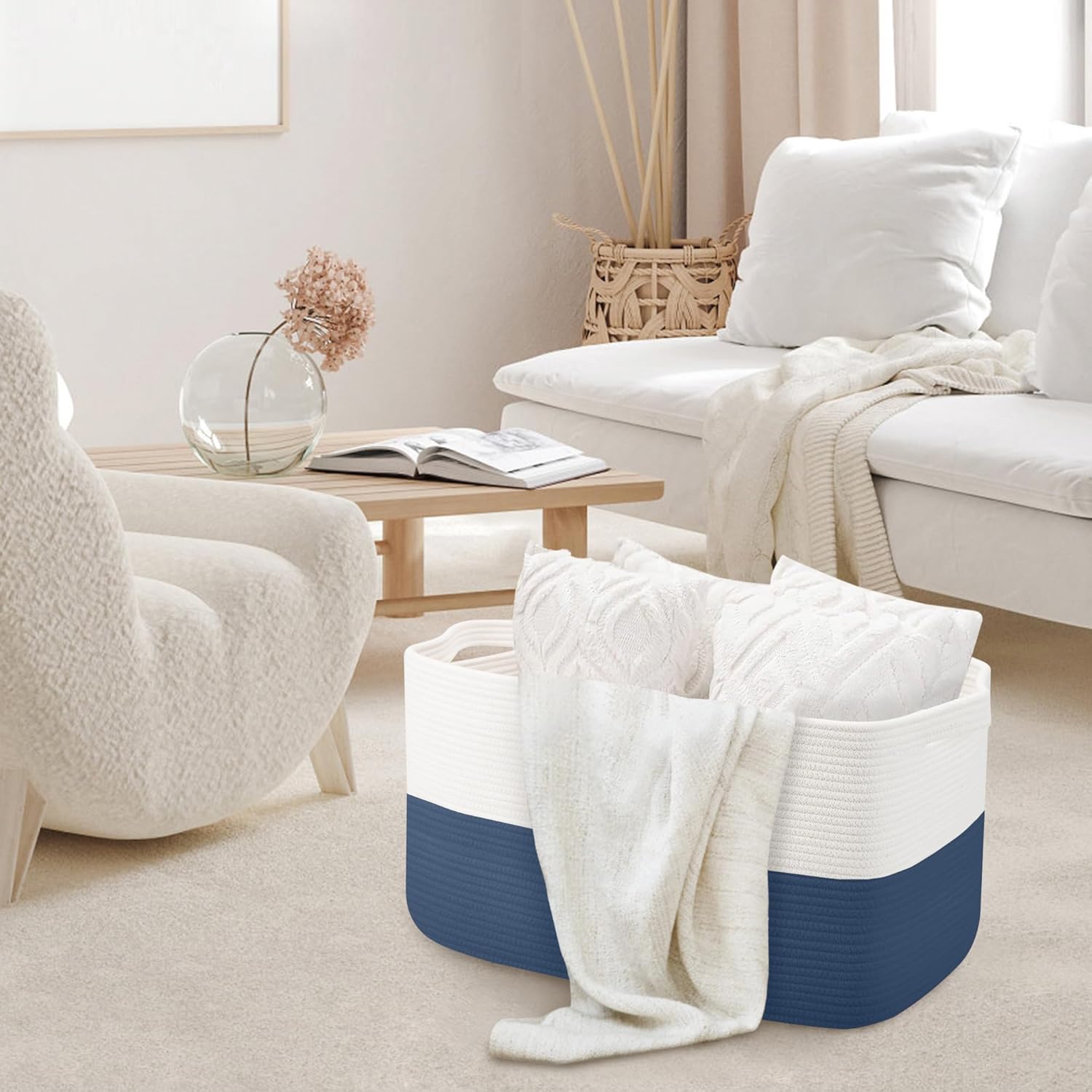 Extra Large Rectangular Wicker Storage Basket