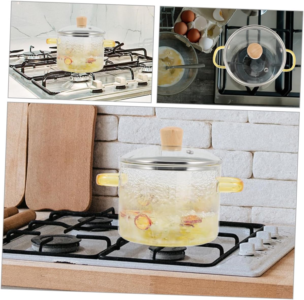 NAMOARLY Glass Stew Pot