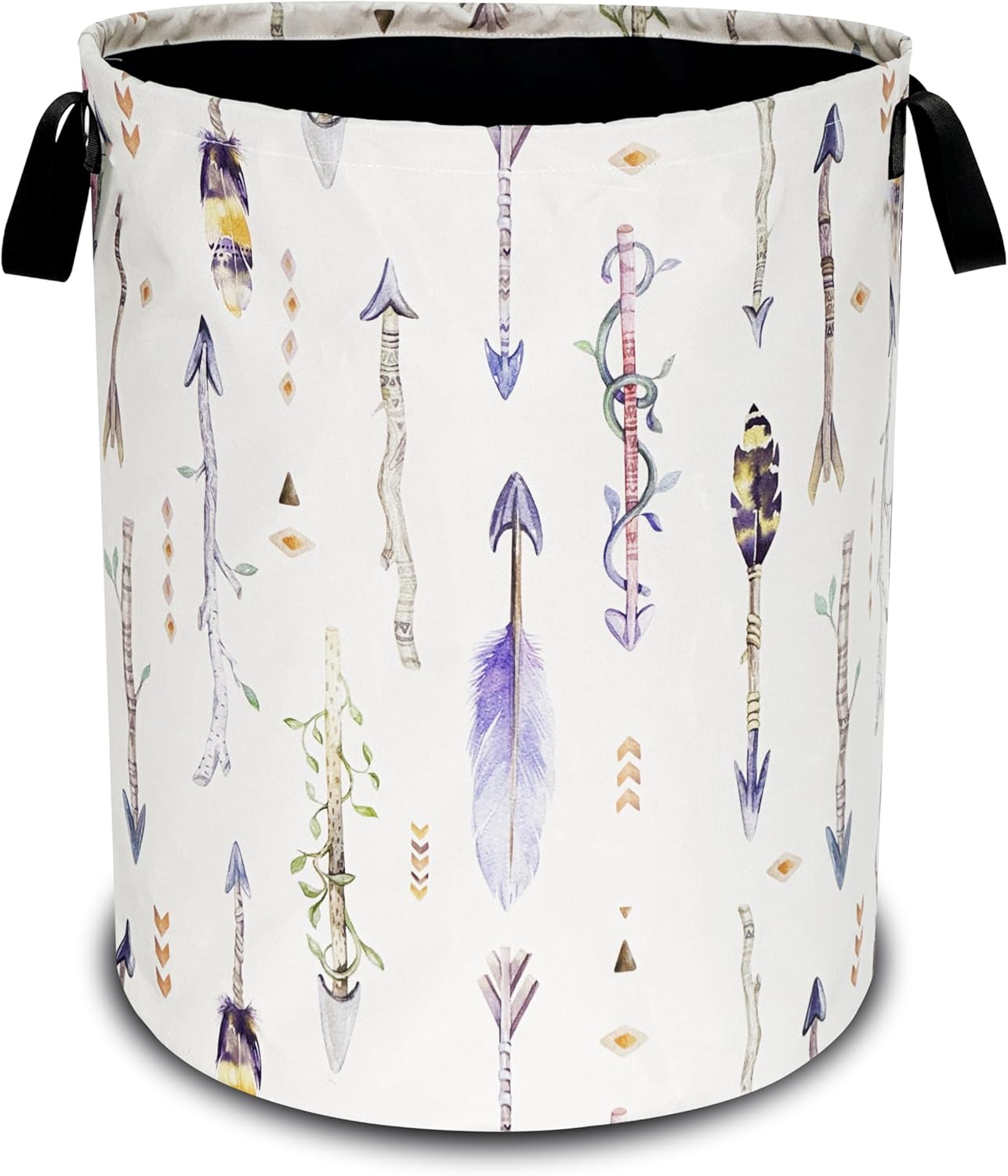 Tribal Feather Arrows Foldable Laundry Basket with Handle