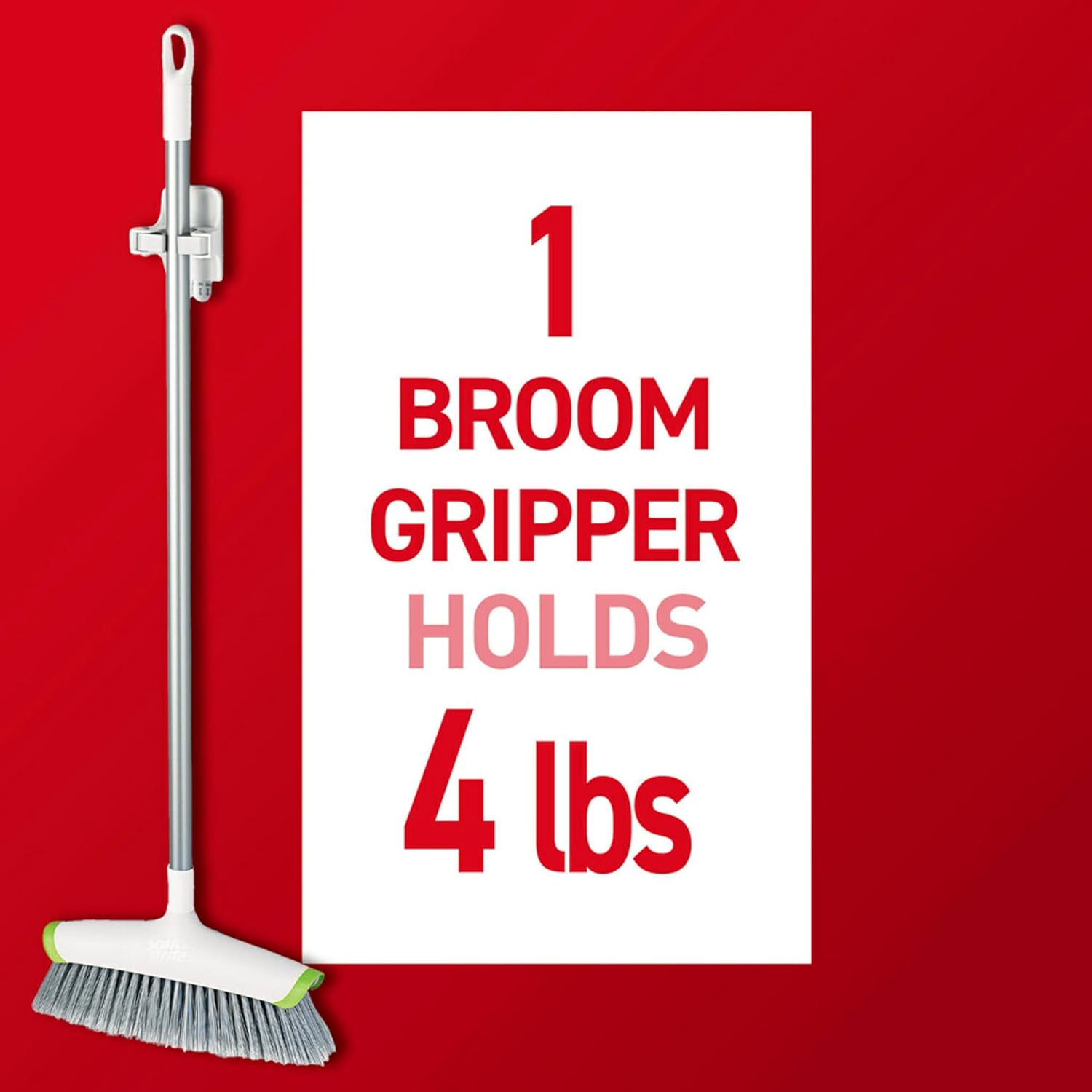 Command Broom and Mop Holder 3-Pack - Stay Clean and Organized