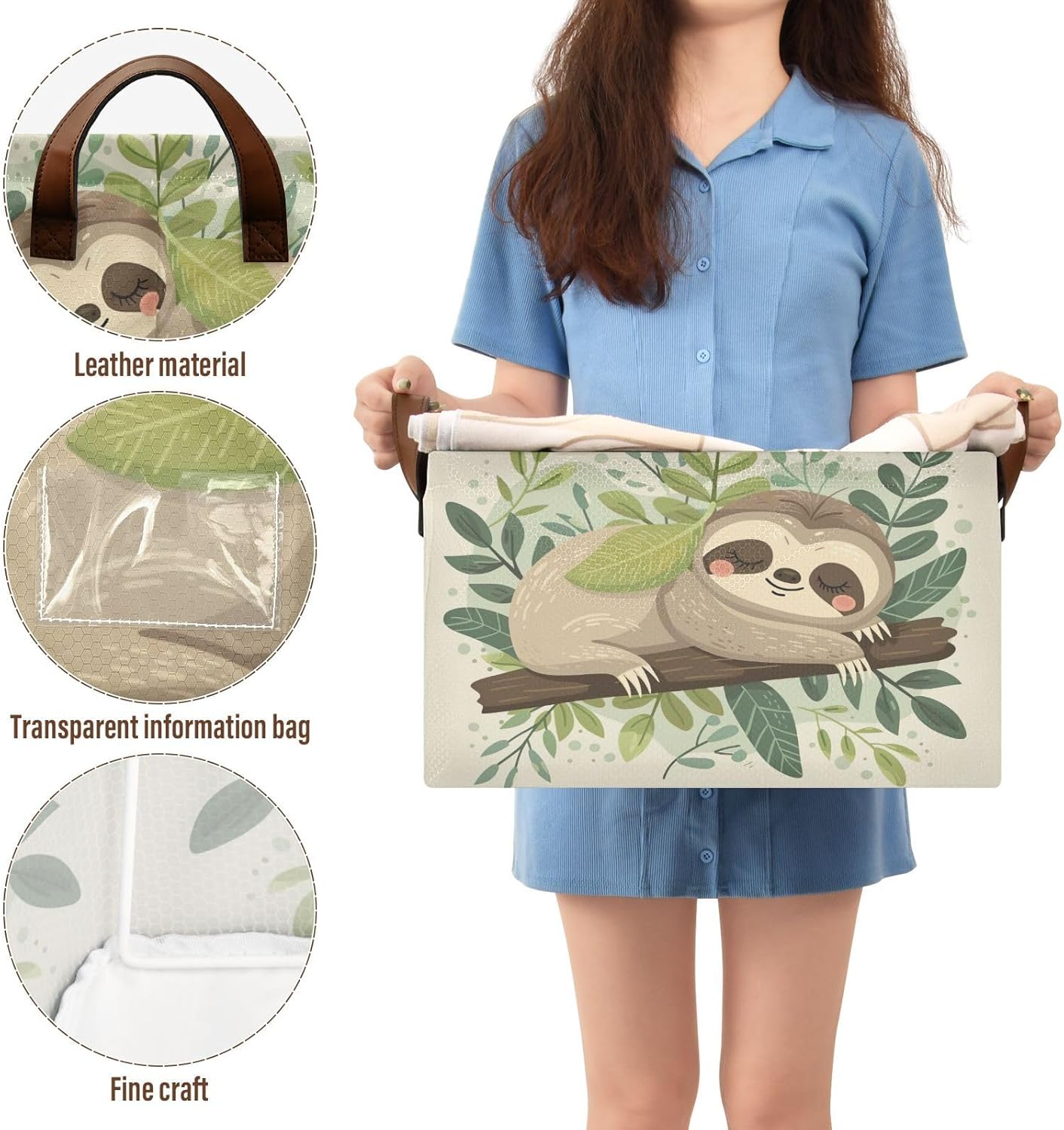 Sloth Storage Basket Collapsible 32L Waterproof - Perfect for Organisation