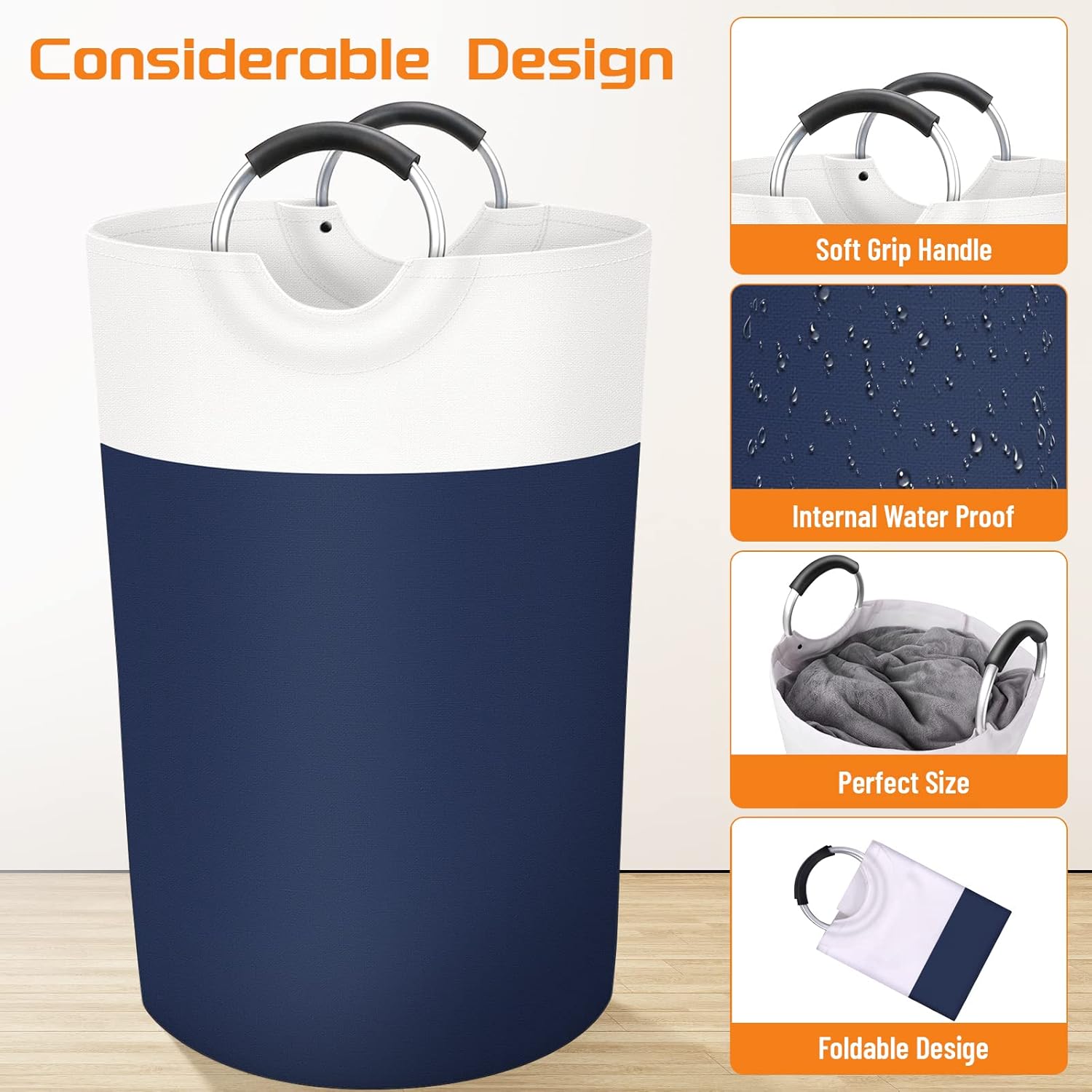 BlissTotes 115L Laundry Basket - Eco-Friendly Durable