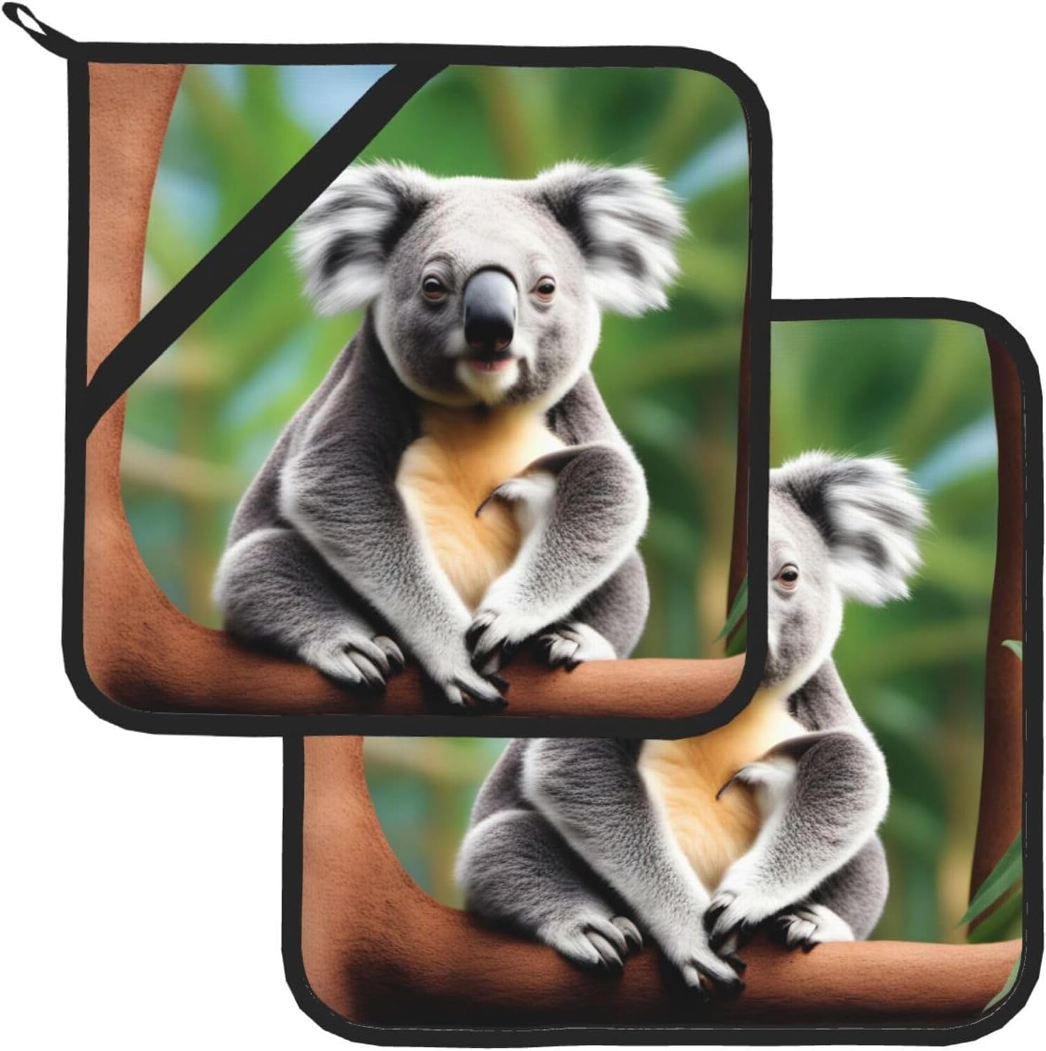 Funny Koalas Potholders BBQ Pot Holders Heat-Resistant with 2-Pack