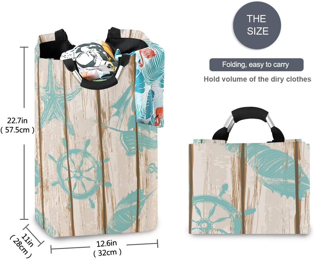 Collapsible Laundry Hamper with Durable Handles