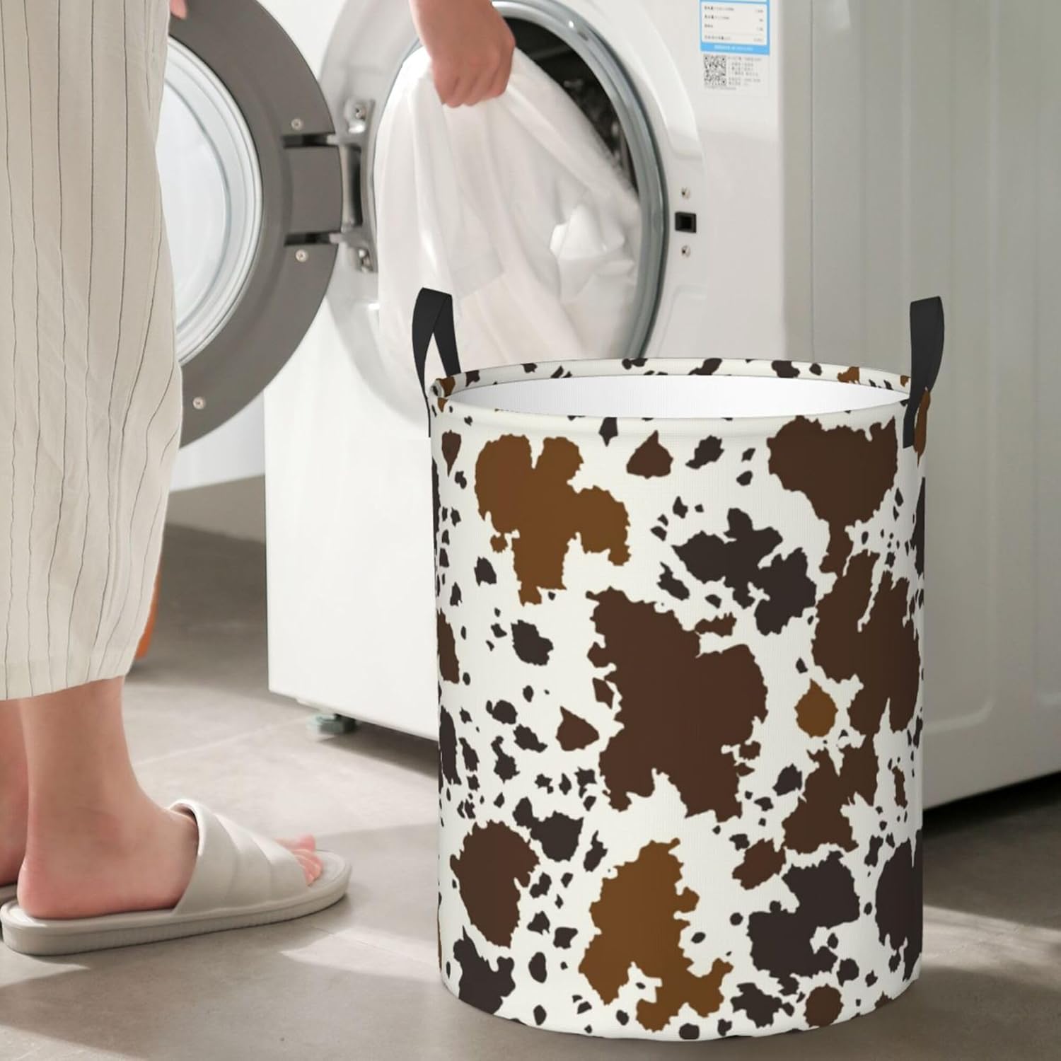 Eco-Friendly Space-Saving Folding Laundry Hamper for Family Storage