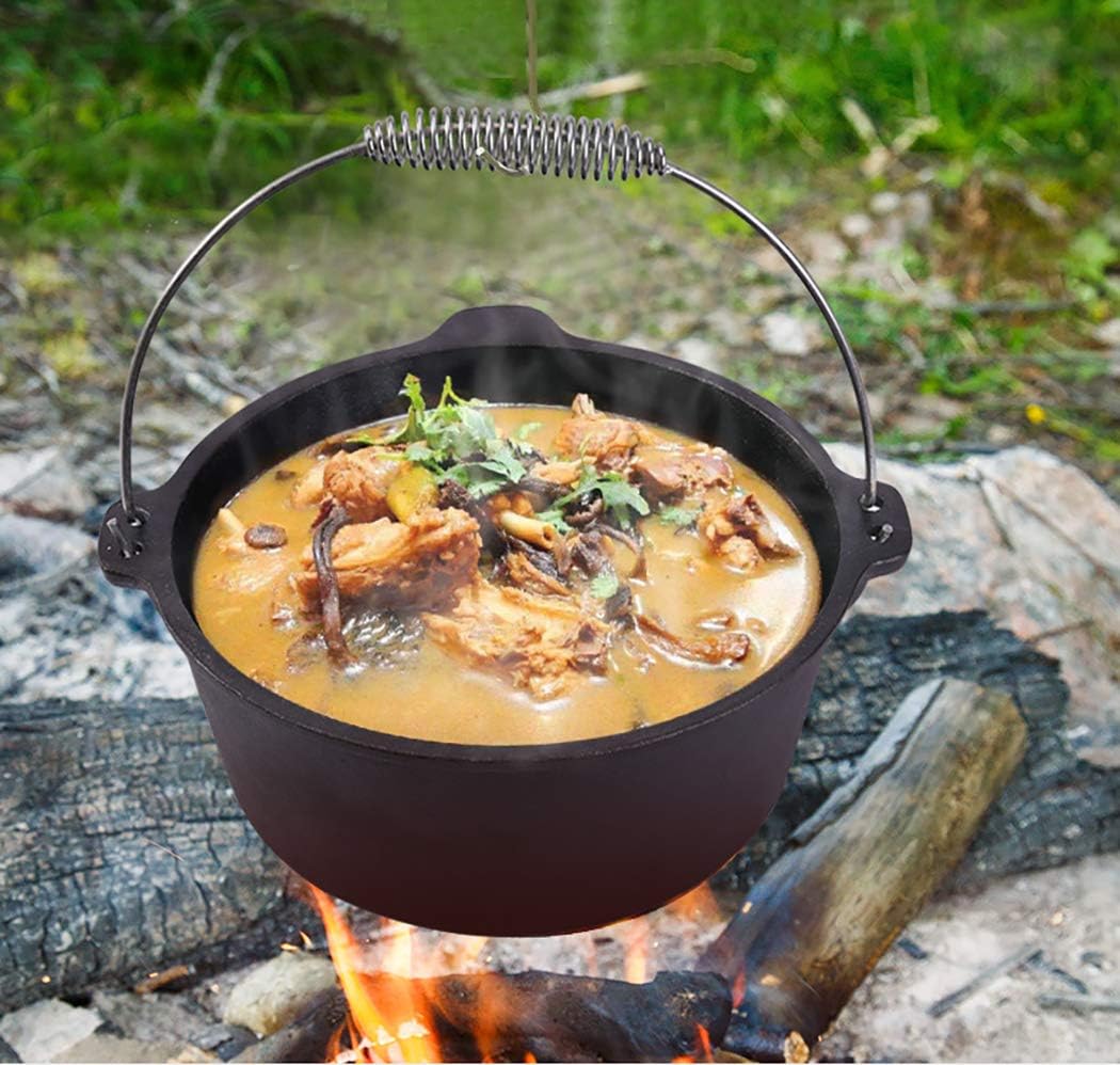 25CM Black Cast Iron Saucepan for Gas Stove