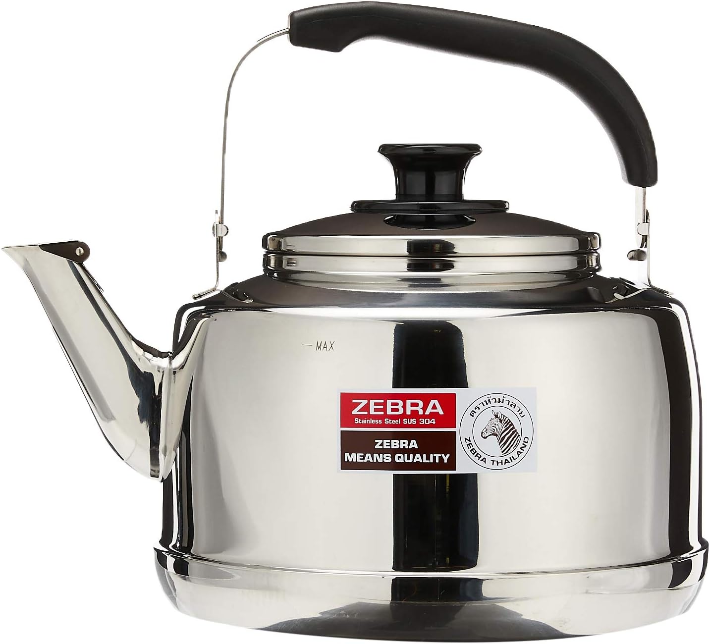 Zebra 75 Liter Polished Mirror Finish Stovetop Teakettle