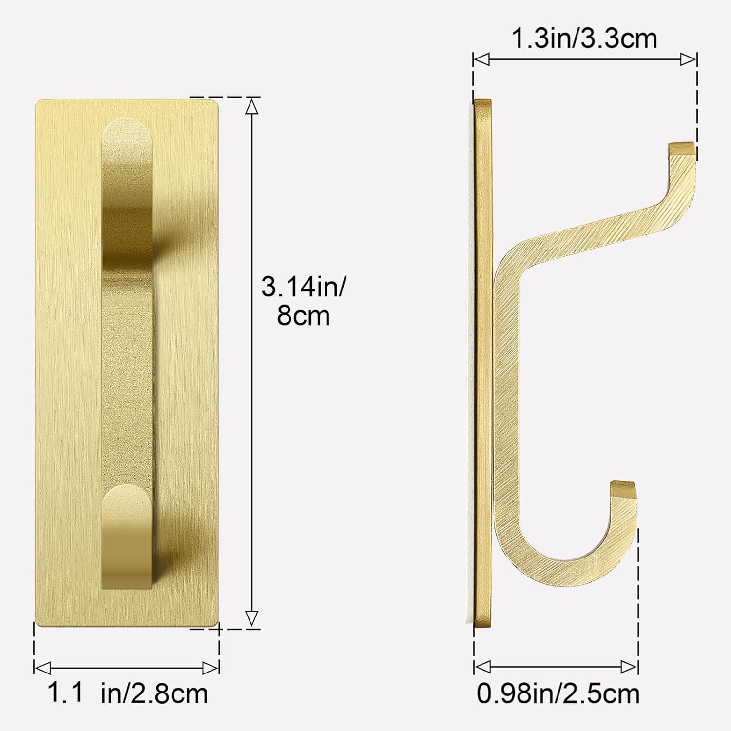 Heavy-Duty 12LB Towel Hooks for Bathrooms 4-Pack Stainless