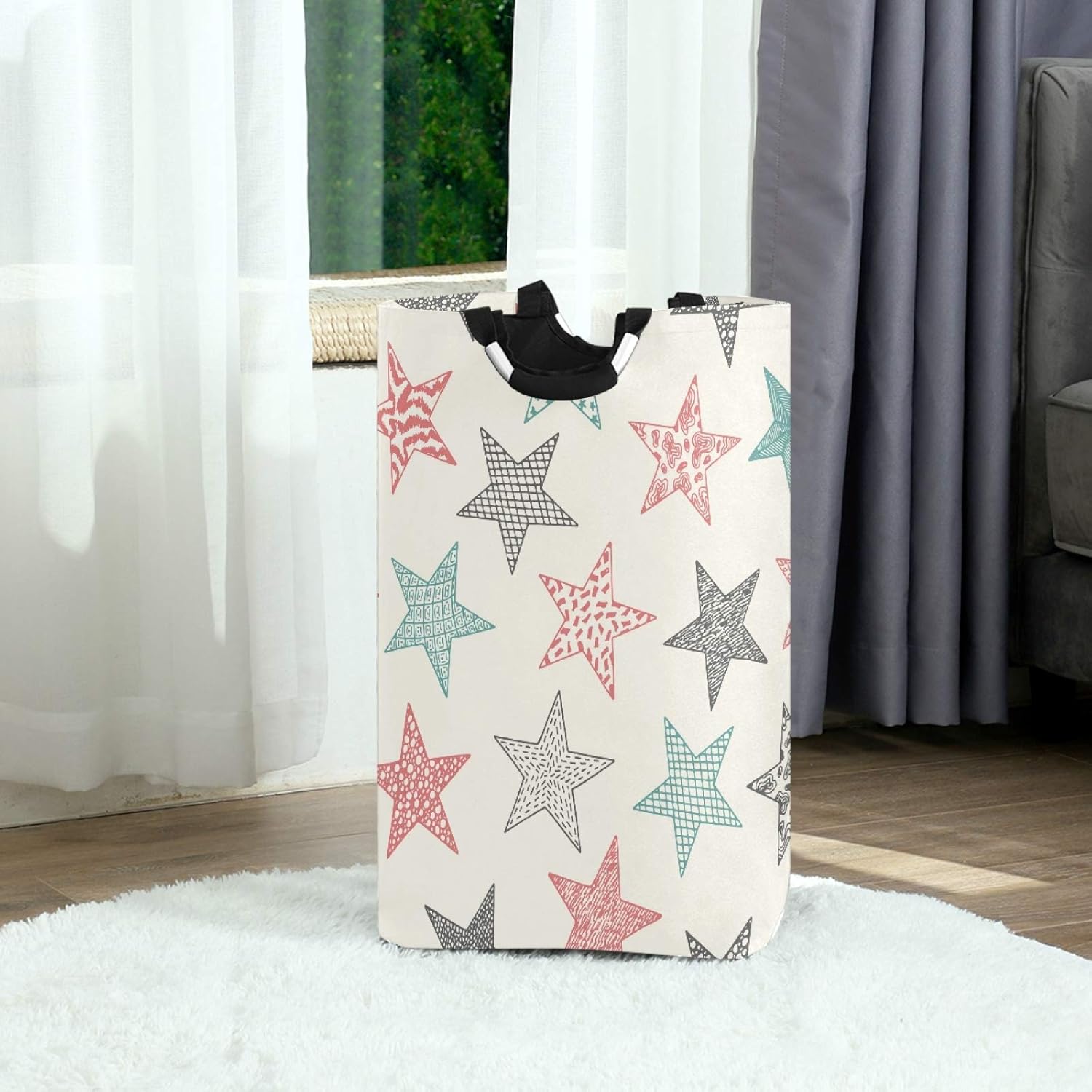 Susiyo Vintage Stars Foldable Laundry Basket