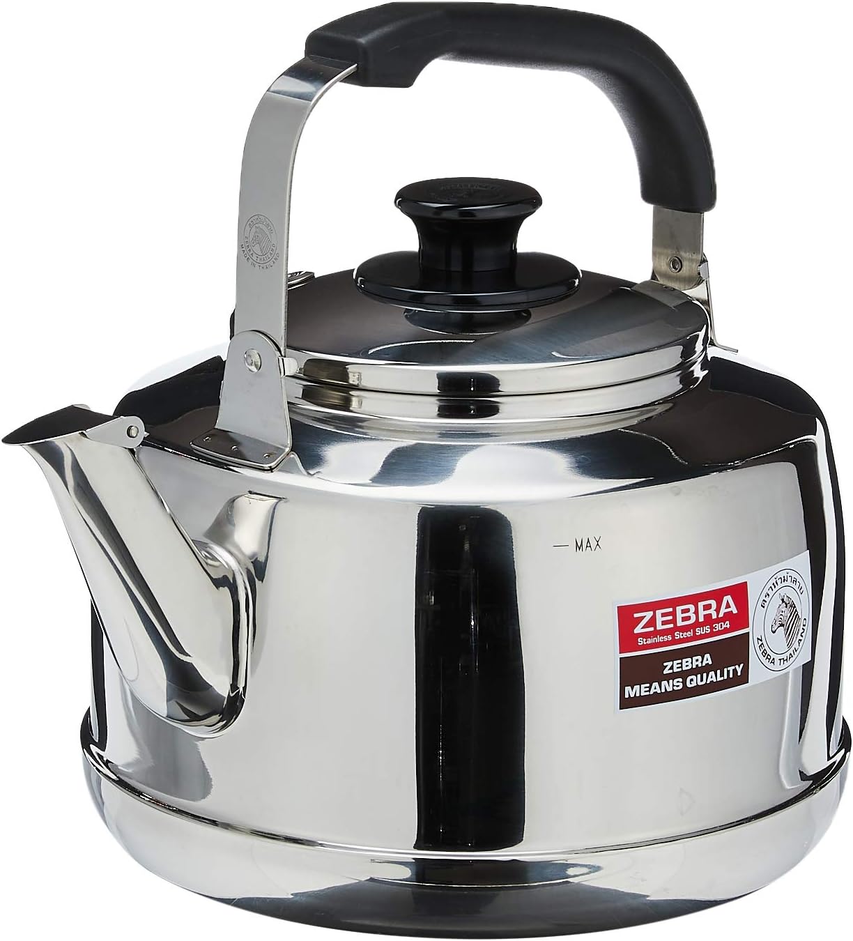 Zebra 75 Liter Polished Mirror Finish Stovetop Teakettle