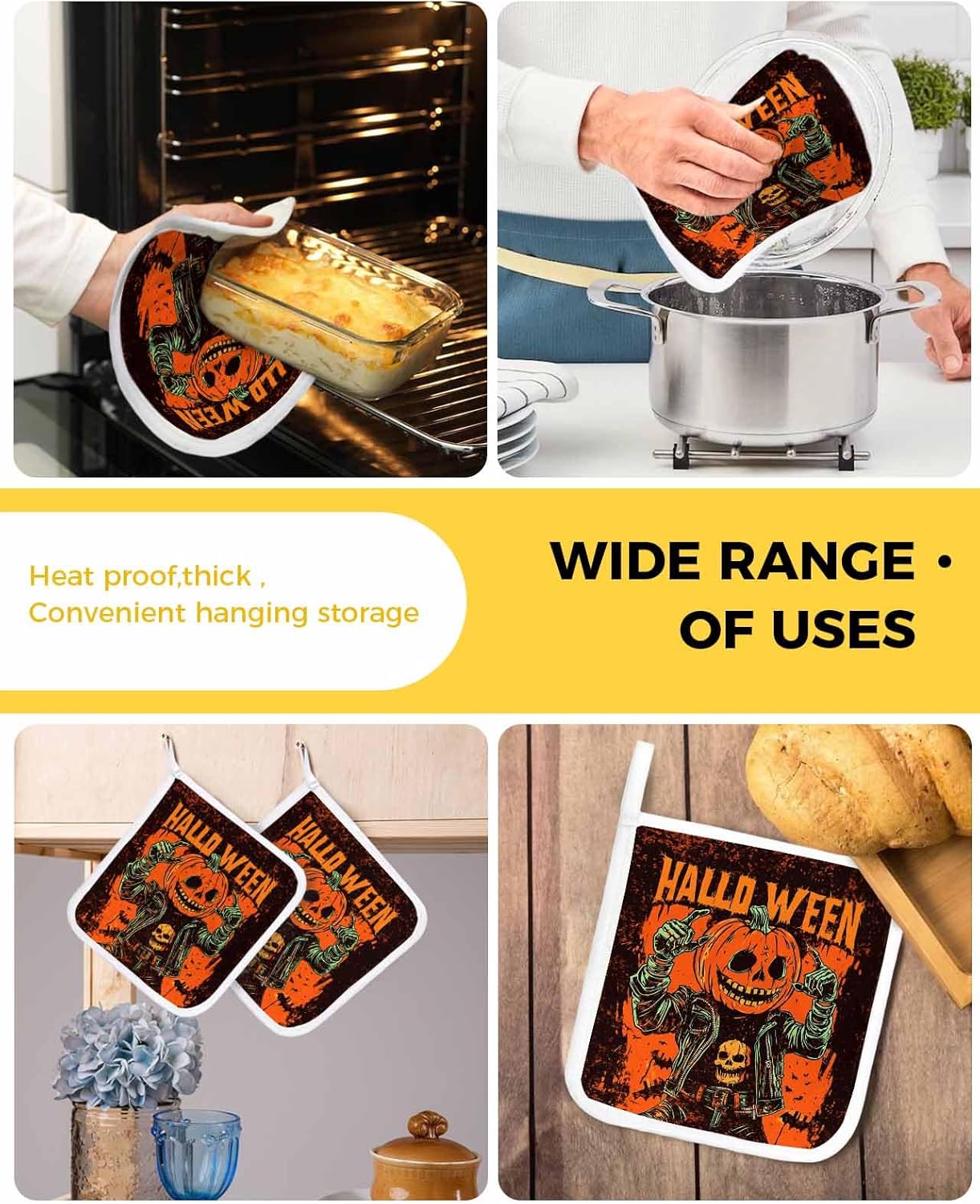 Boanket Halloween Pot Holders 5 Pack